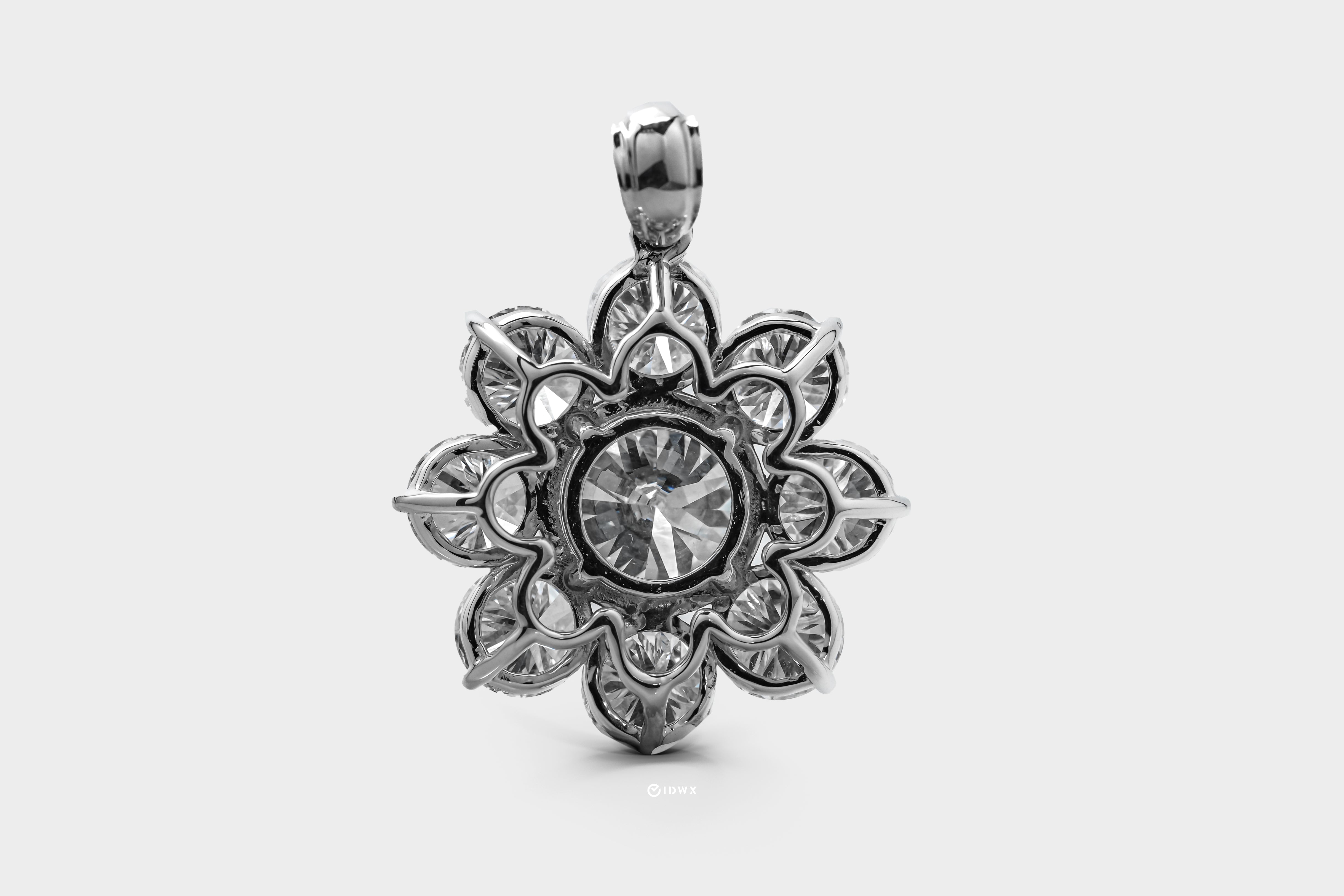 Round Flower Pendant