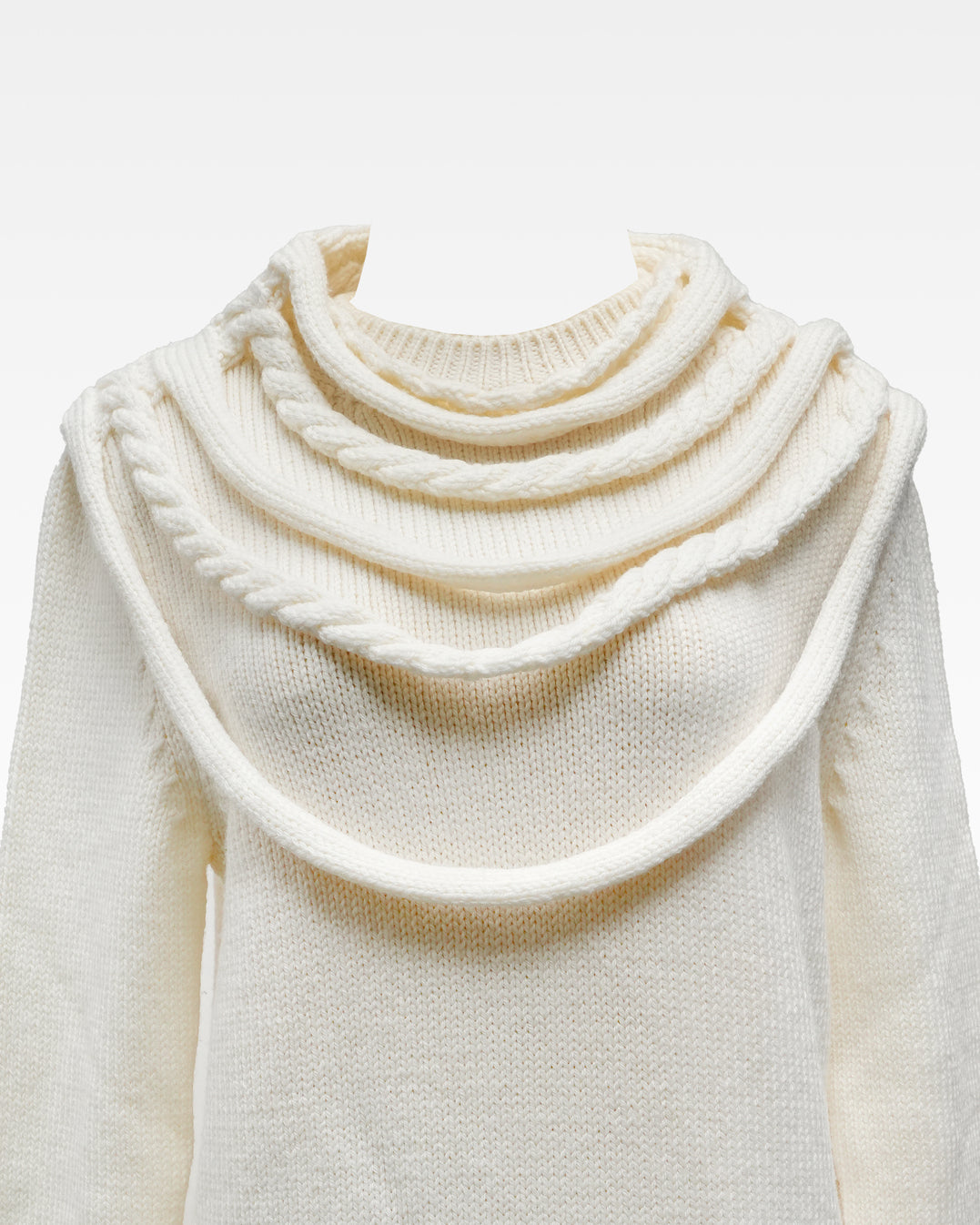 CARDIGAN WOMEN WHITE WITH BRAIDED DETAILS