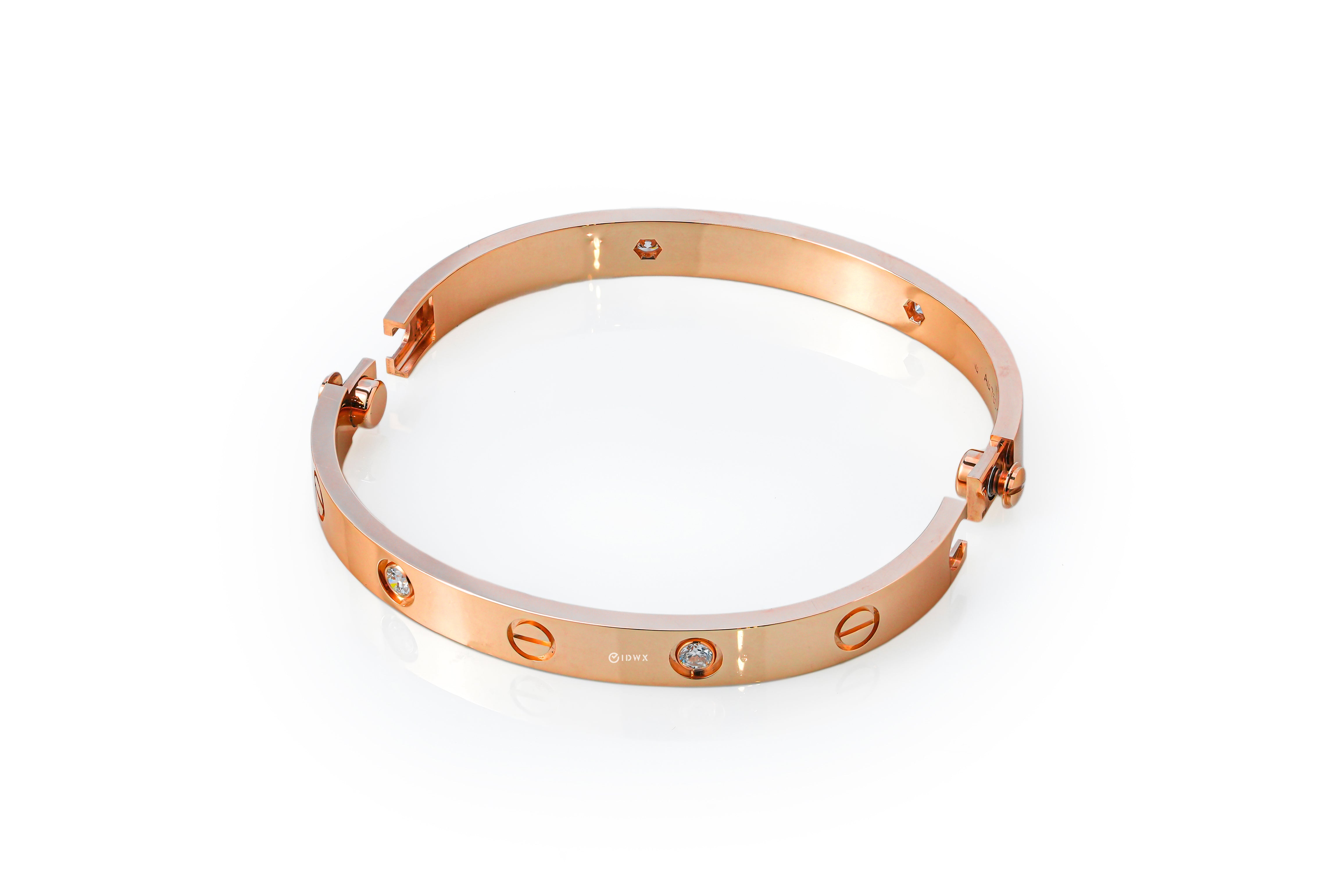 CARTIER LOVE BRACELET ROSEGOLD WITH BRILLIANT CUT DIAMONDS IDWX