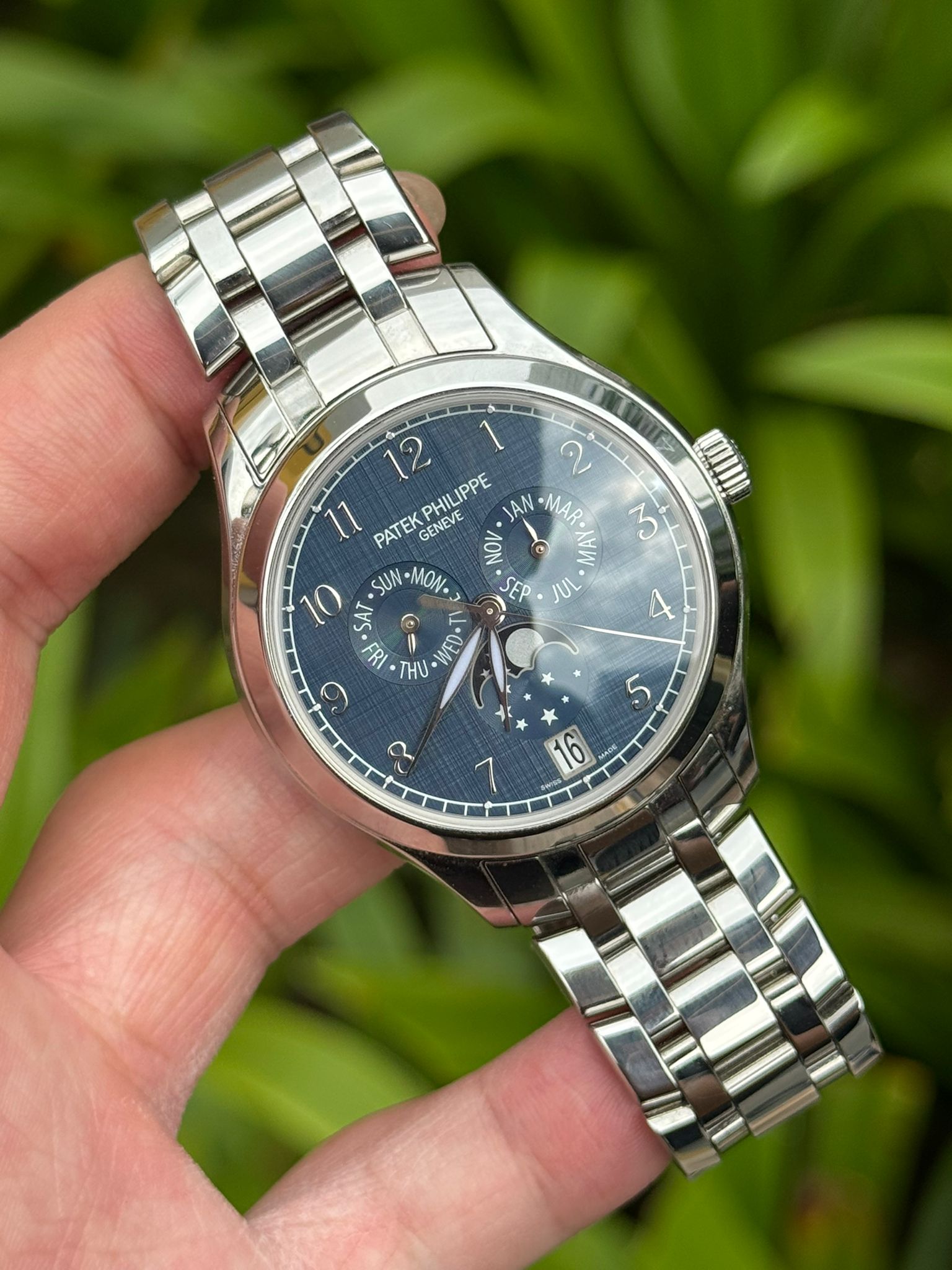COMPLICATIONS 4947/1A STEEL ANNUAL CALENDAR MOONPHASE BLUE DIAL (2024)