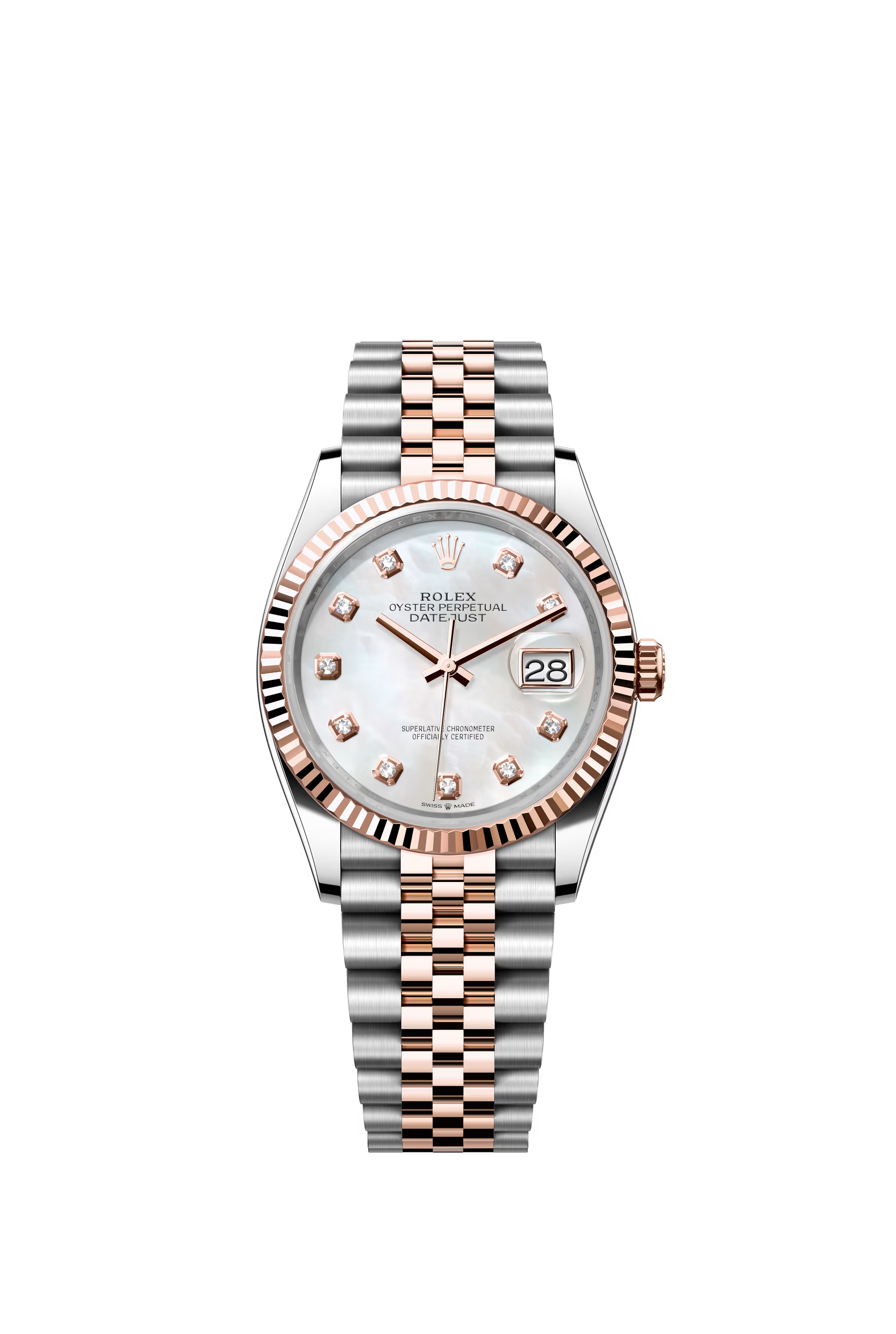 DATEJUST 36MM TWOTONE ROSEGOLD MOP DIAMOND DIAL (2024)