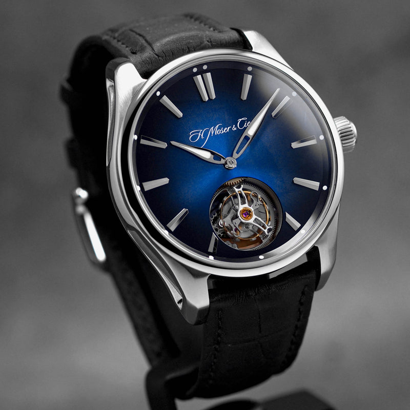 PIONEER TOURBILLON STEEL BLUE FUME DIAL LEATHER STRAP LIMITED EDITION (2021)