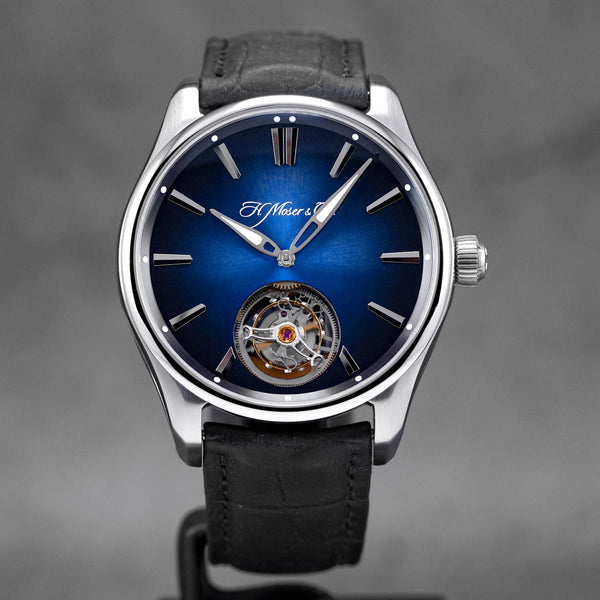 PIONEER TOURBILLON STEEL BLUE FUME DIAL LEATHER STRAP LIMITED EDITION (2021)