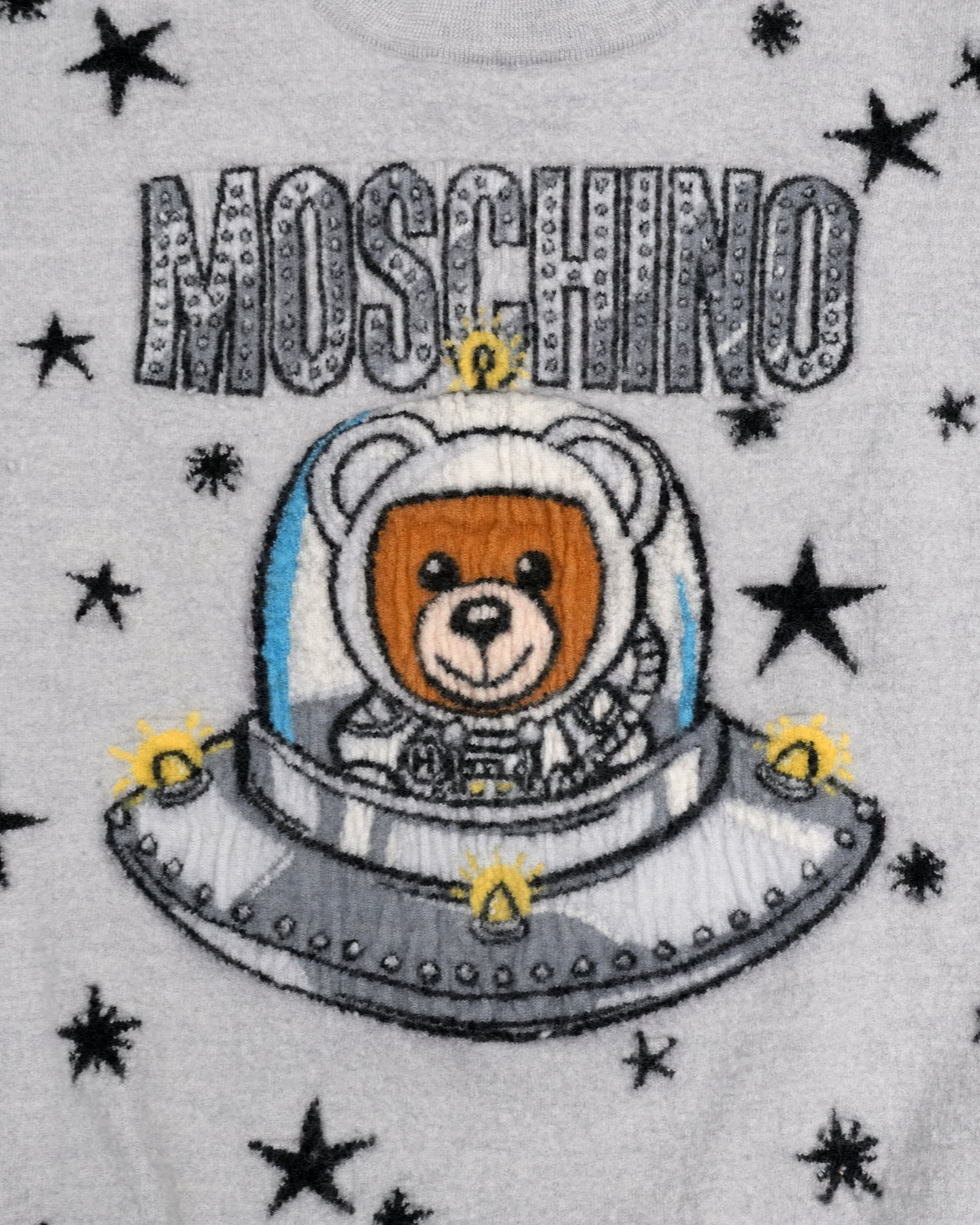 Moschino Space bear pattern shirt offers 100% Authentic