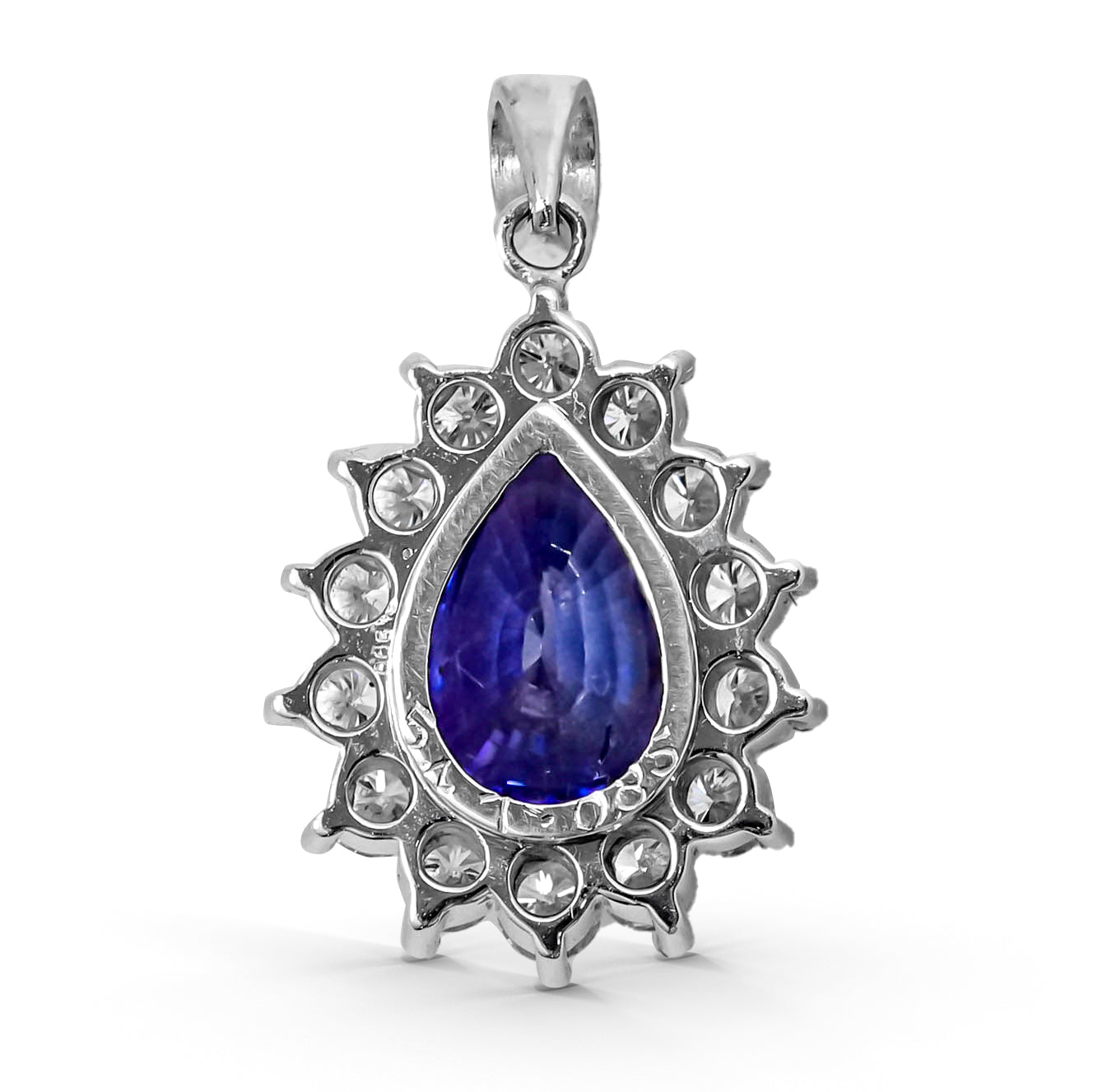 Natural Blue Sapphire Pendant Pear