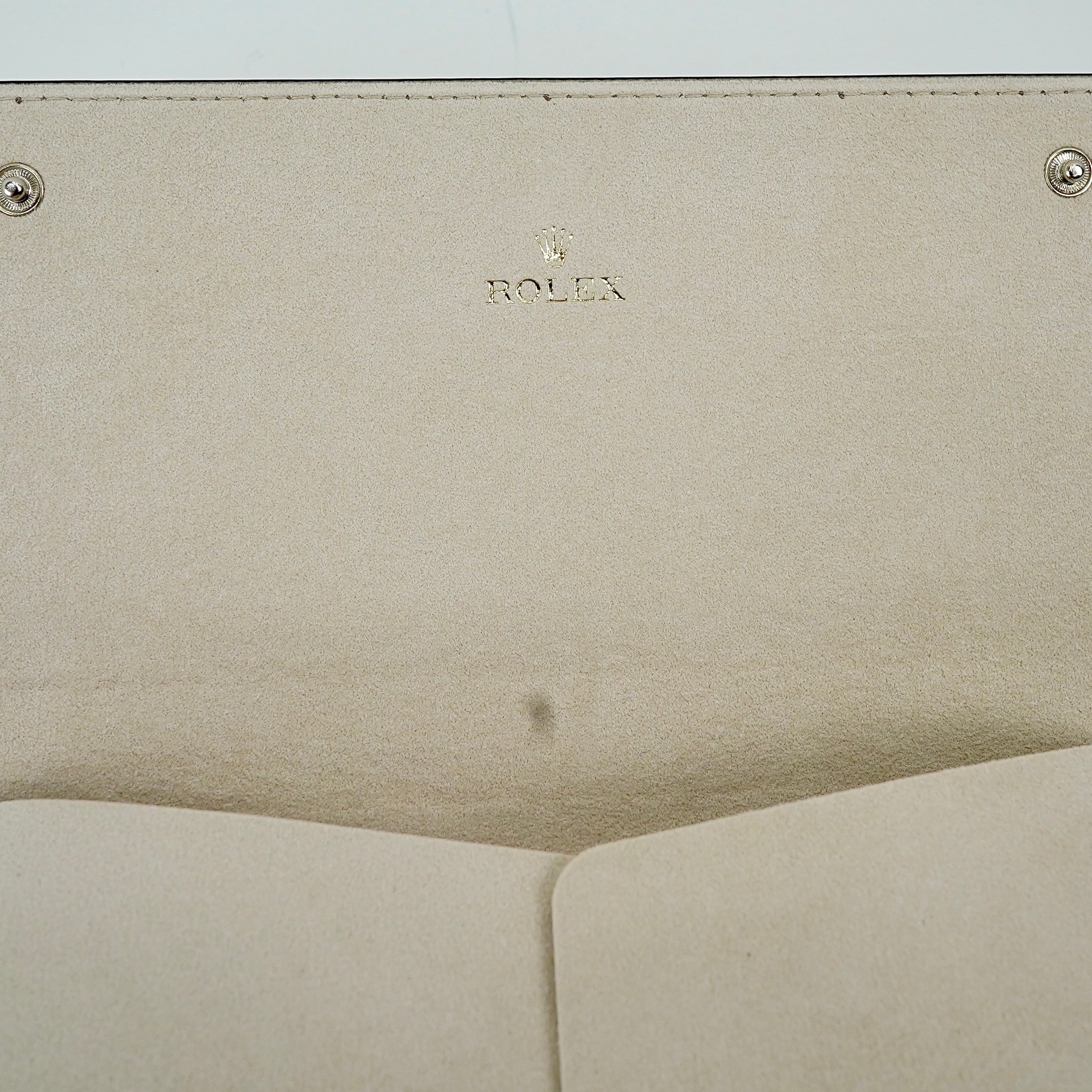 TAUPE LEATHER WATCH POUCH, TRIO HOLDER