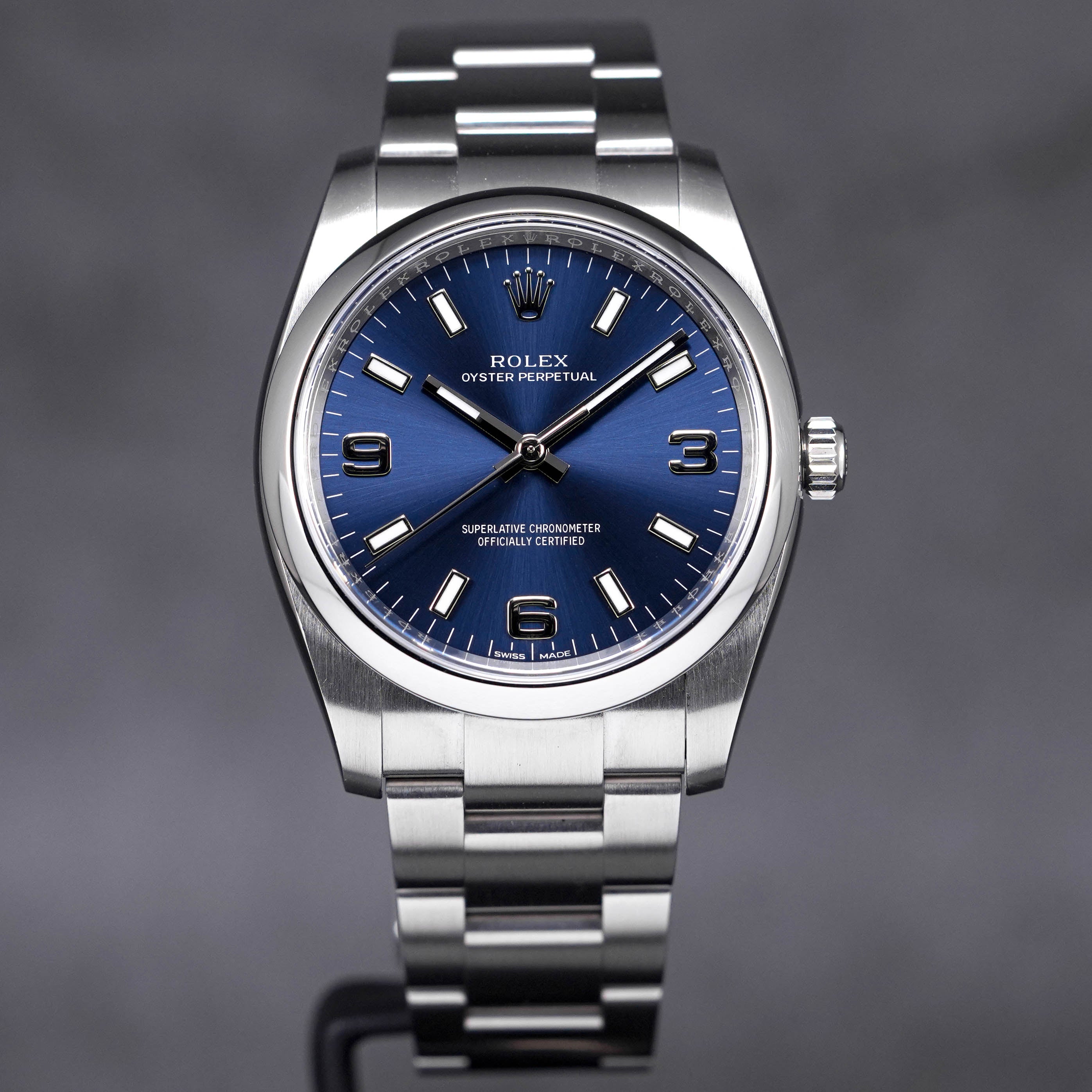 OYSTER PERPETUAL 34MM BLUE ARABIC DIAL (2018)