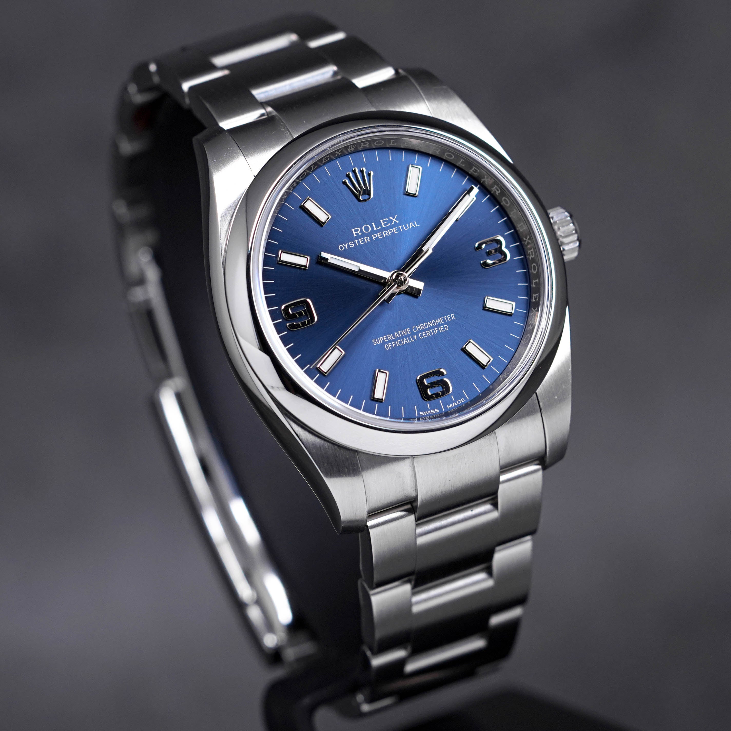 OYSTER PERPETUAL 34MM BLUE ARABIC DIAL (2018)