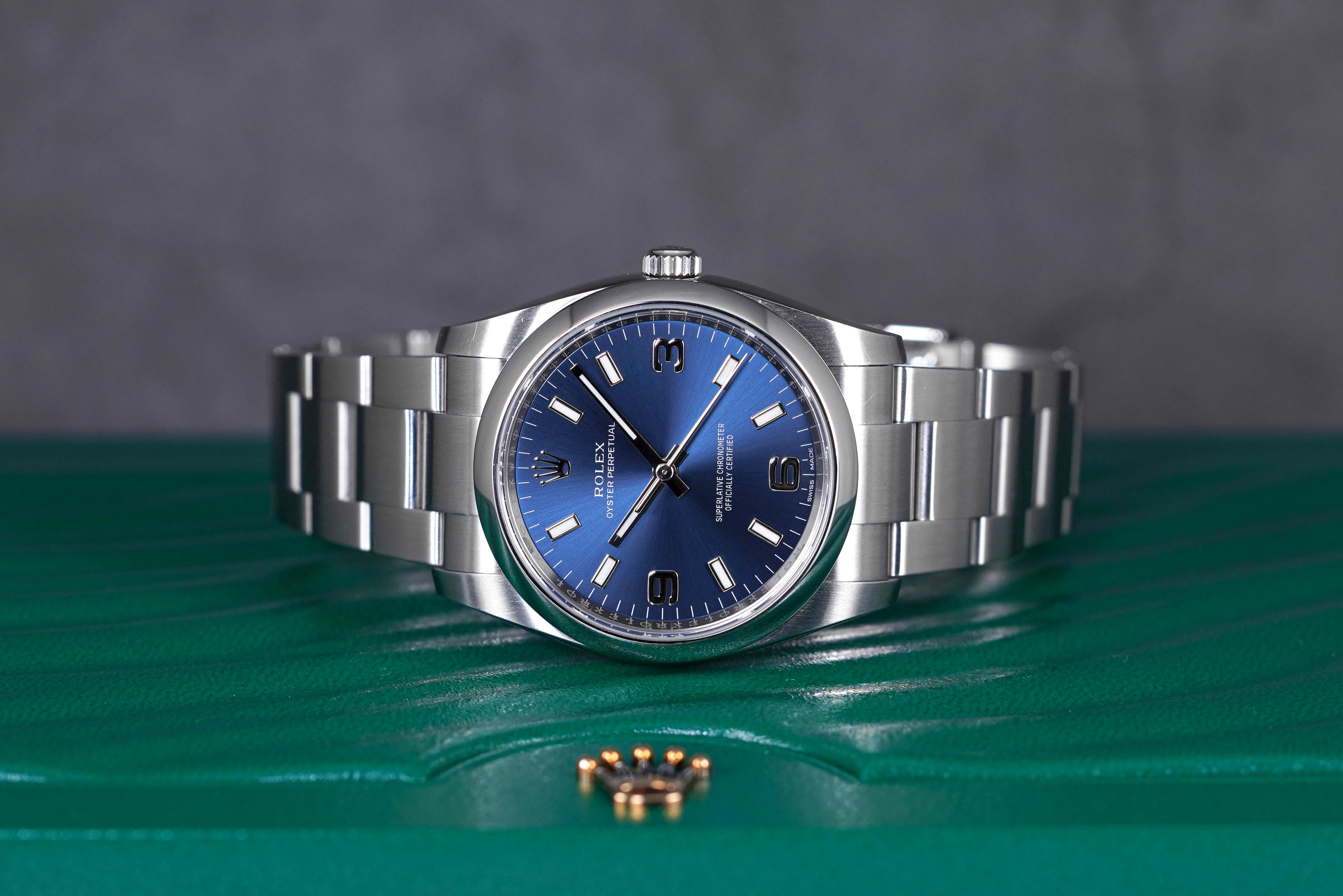 OYSTER PERPETUAL 34MM BLUE ARABIC DIAL (2018)