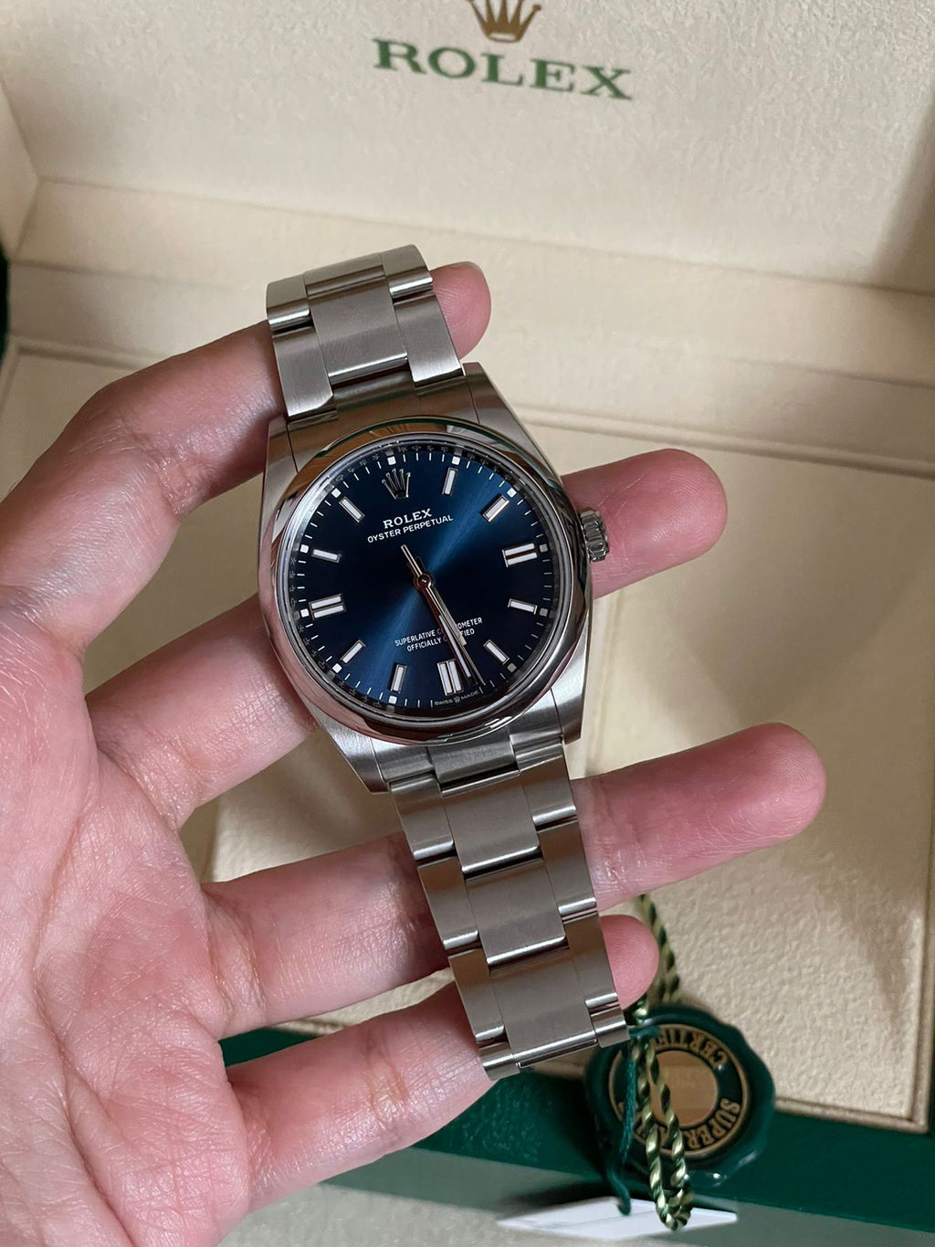 Rolex discount perpetual blue