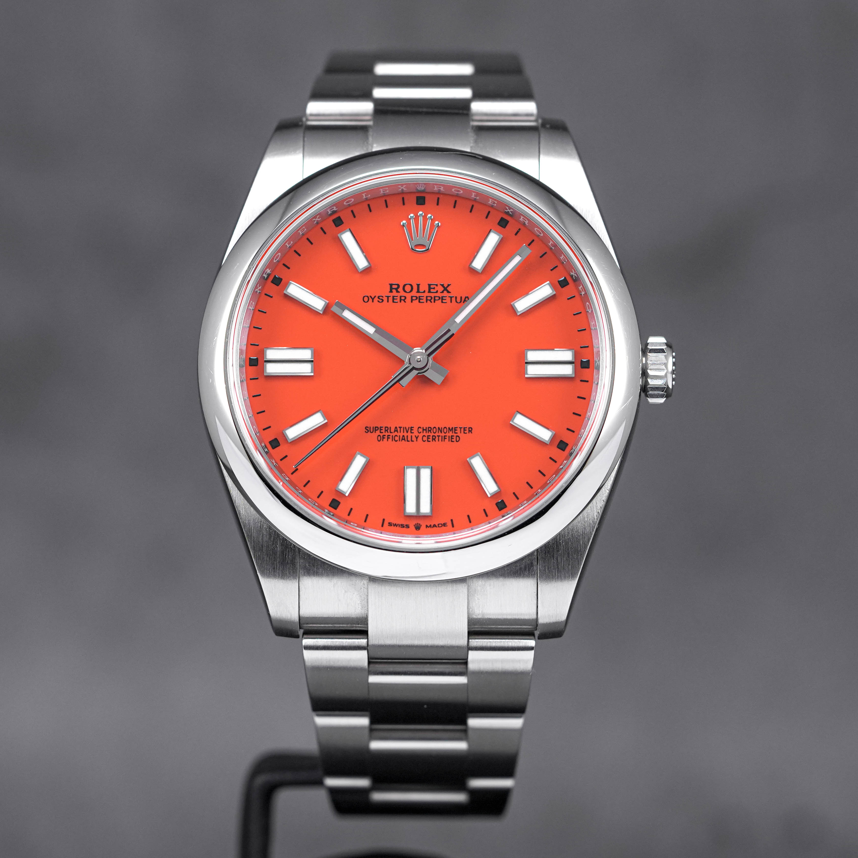 ROLEX OYSTER PERPETUAL 41MM RED CORAL 2021 IDWX