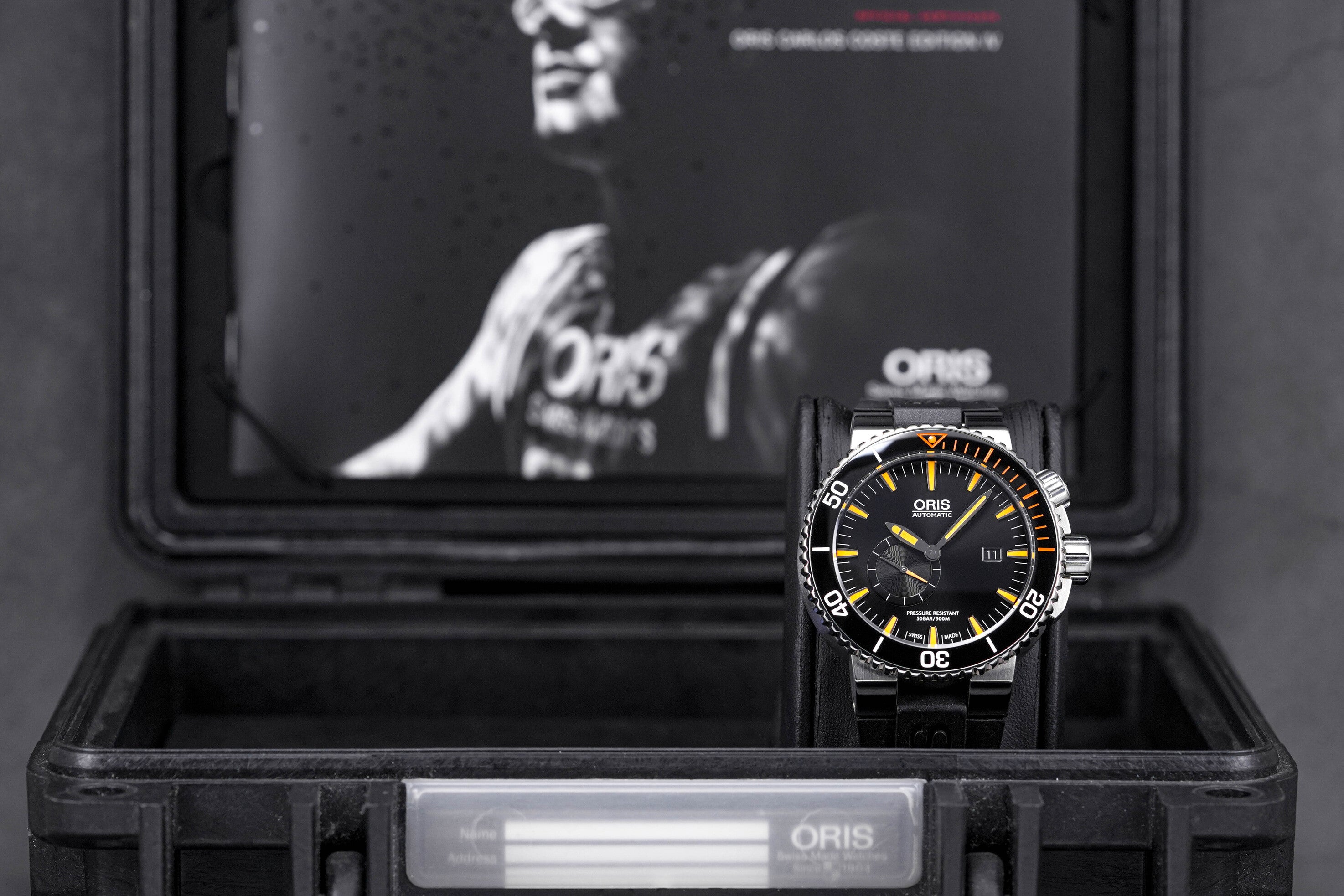 AQUIS CARLOS COSTE TITANIUM LIMITED EDITION IV BLACK DIAL (UNDATED)