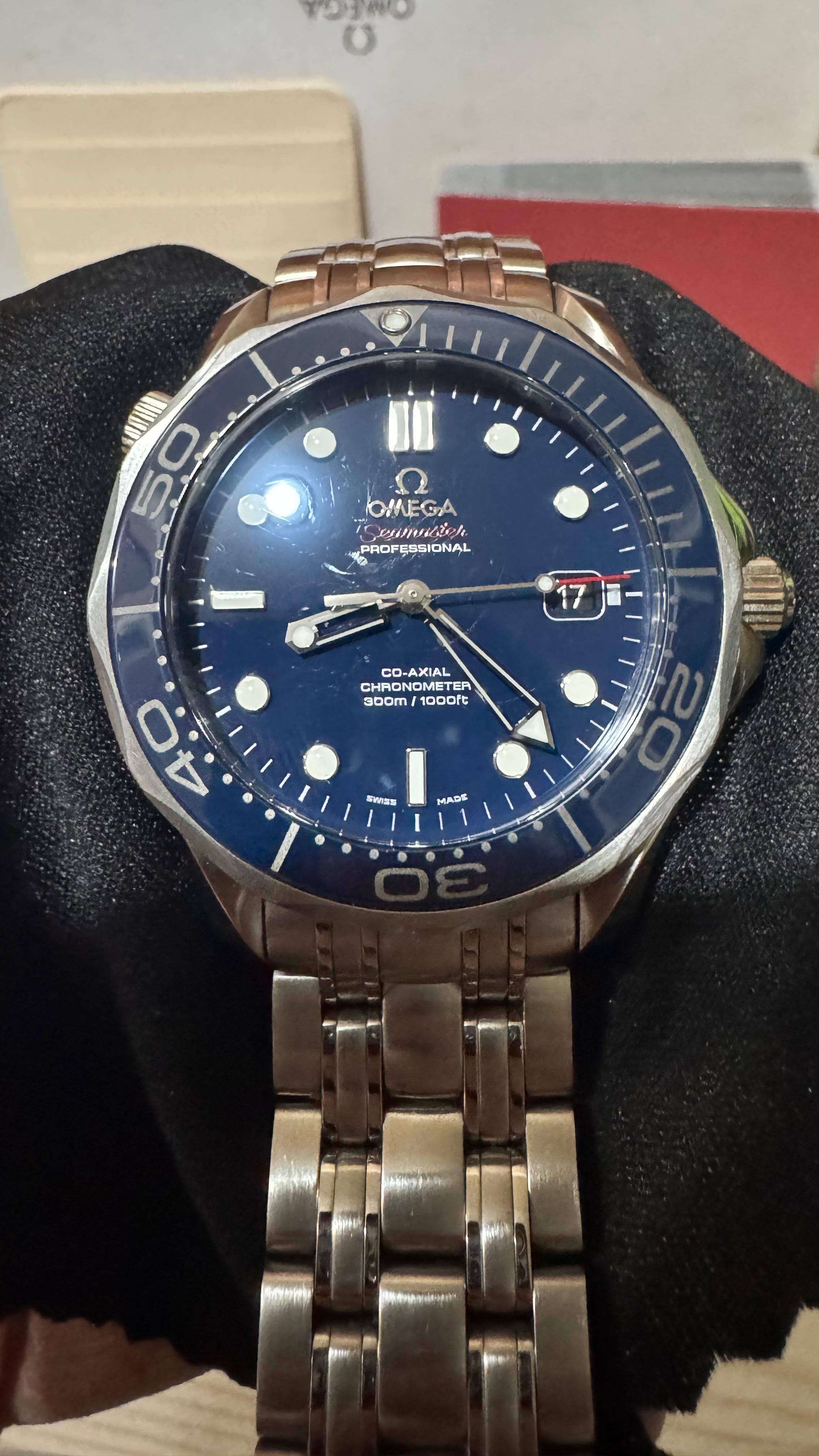 SEAMASTER DIVER 300M BLUE NO WAVE DIAL (2018)