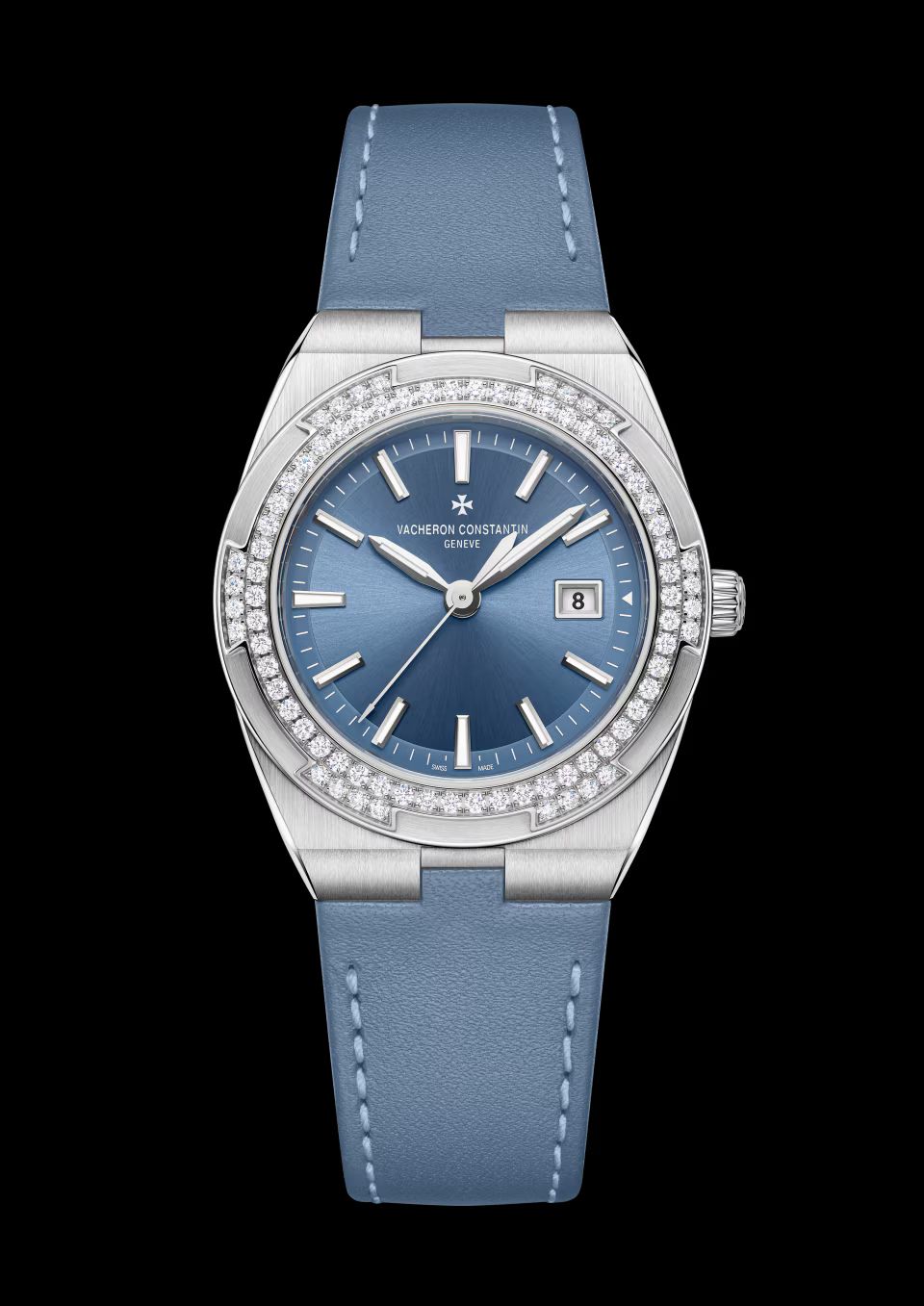 OVERSEAS QUARTZ BLUE DIAL DIAMOND BEZEL (2024)