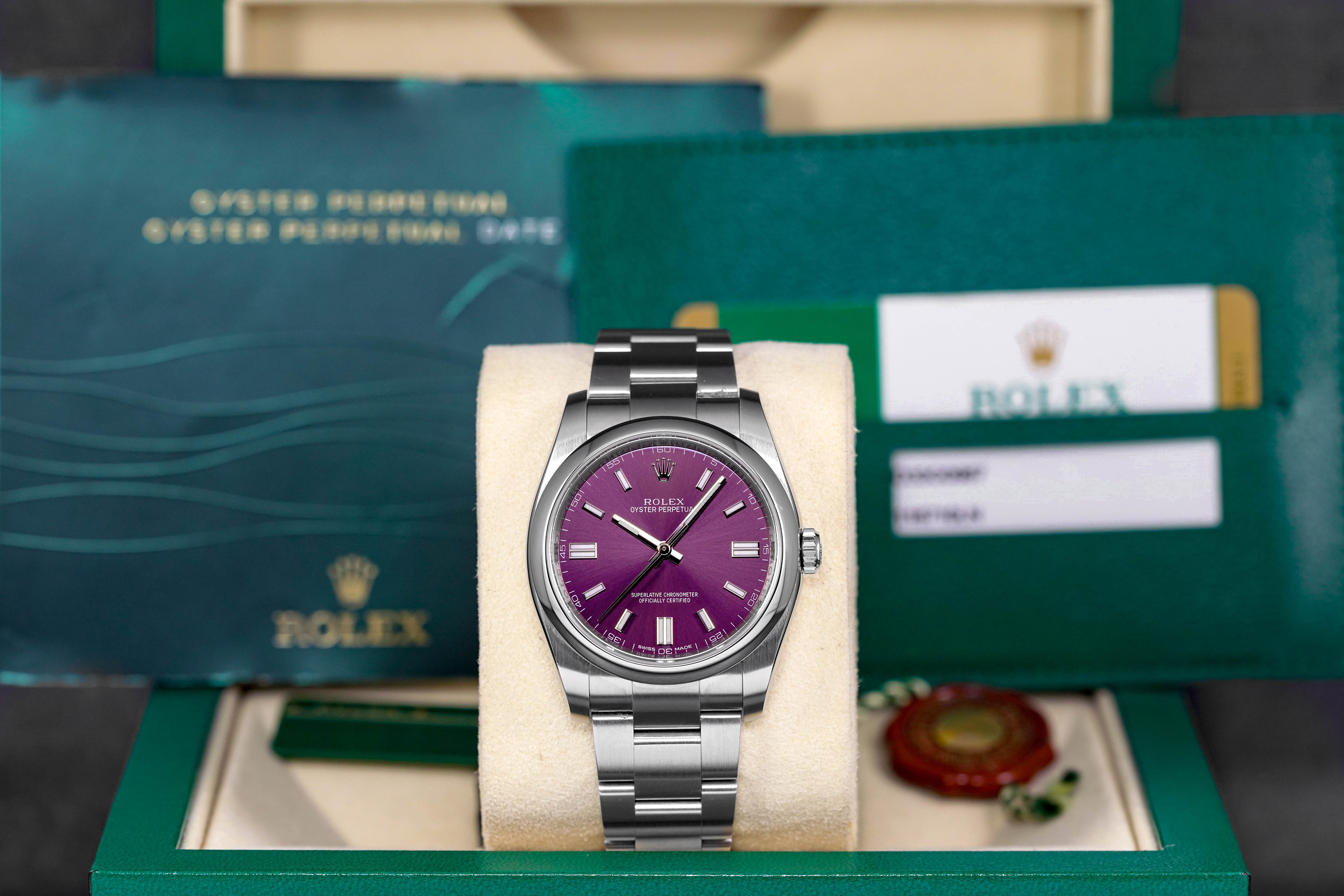 rolex oyster perpetual datejust purple