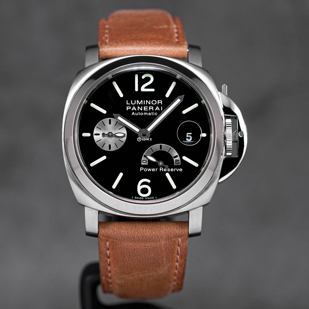 PANERAI LUMINOR MARINA POWER RESERVE 40MM STEEL BLACK DIAL PAM 125