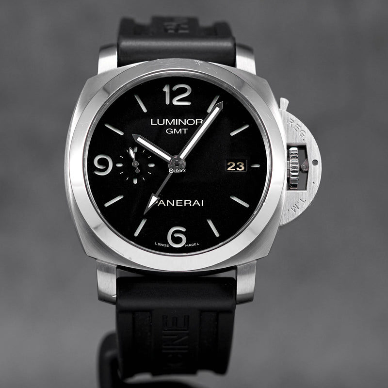 PANERAI LUMINOR GMT 1950 3 DAYS 44MM STEEL BLACK DIAL PAM 320