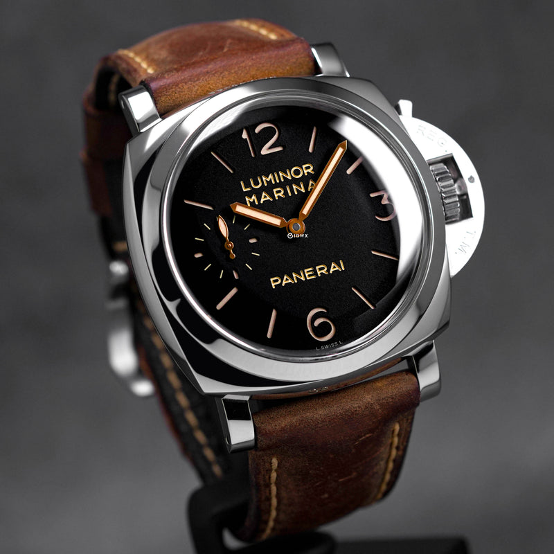 PANERAI LUMINOR MARINA 1950 3 DAYS 47MM STEEL BLACK DIAL PAM 422