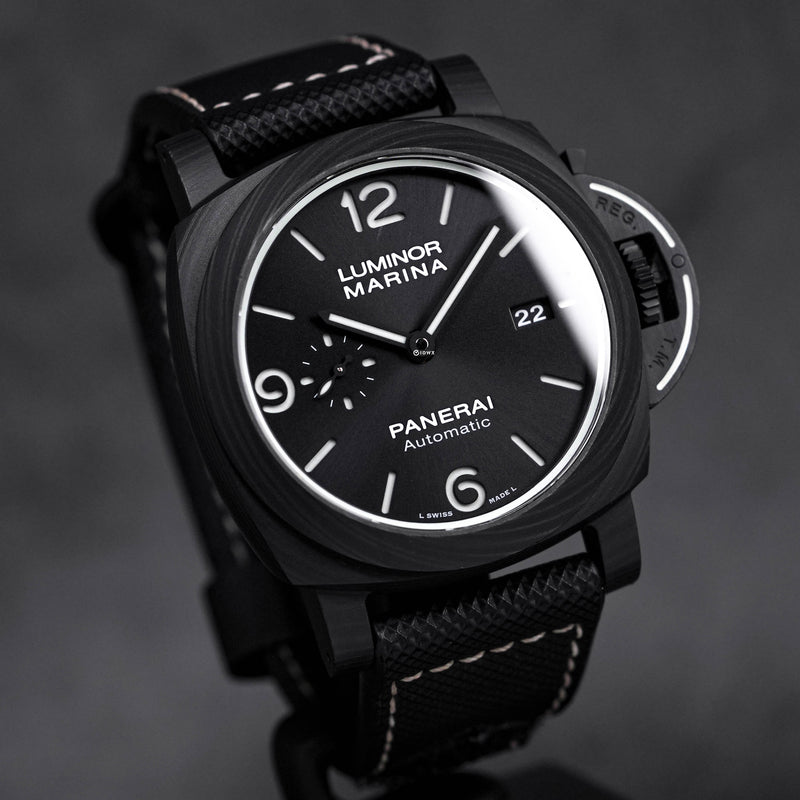 LUMINOR MARINA 44MM CARBOTECH '70TH YEARS OF LUMINOR' BLACK DIAL PAM 1118 LIMITED EDITION