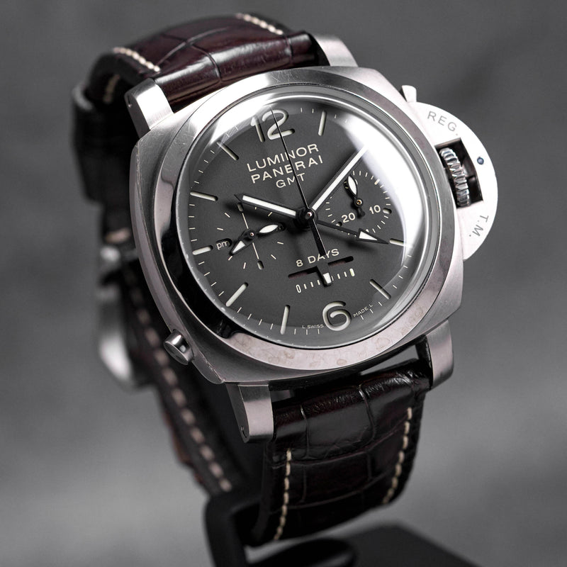 PANERAI LUMINOR 1950 8 DAYS GMT CHRONOGRAPH MONOPULSANTE TITANIUM