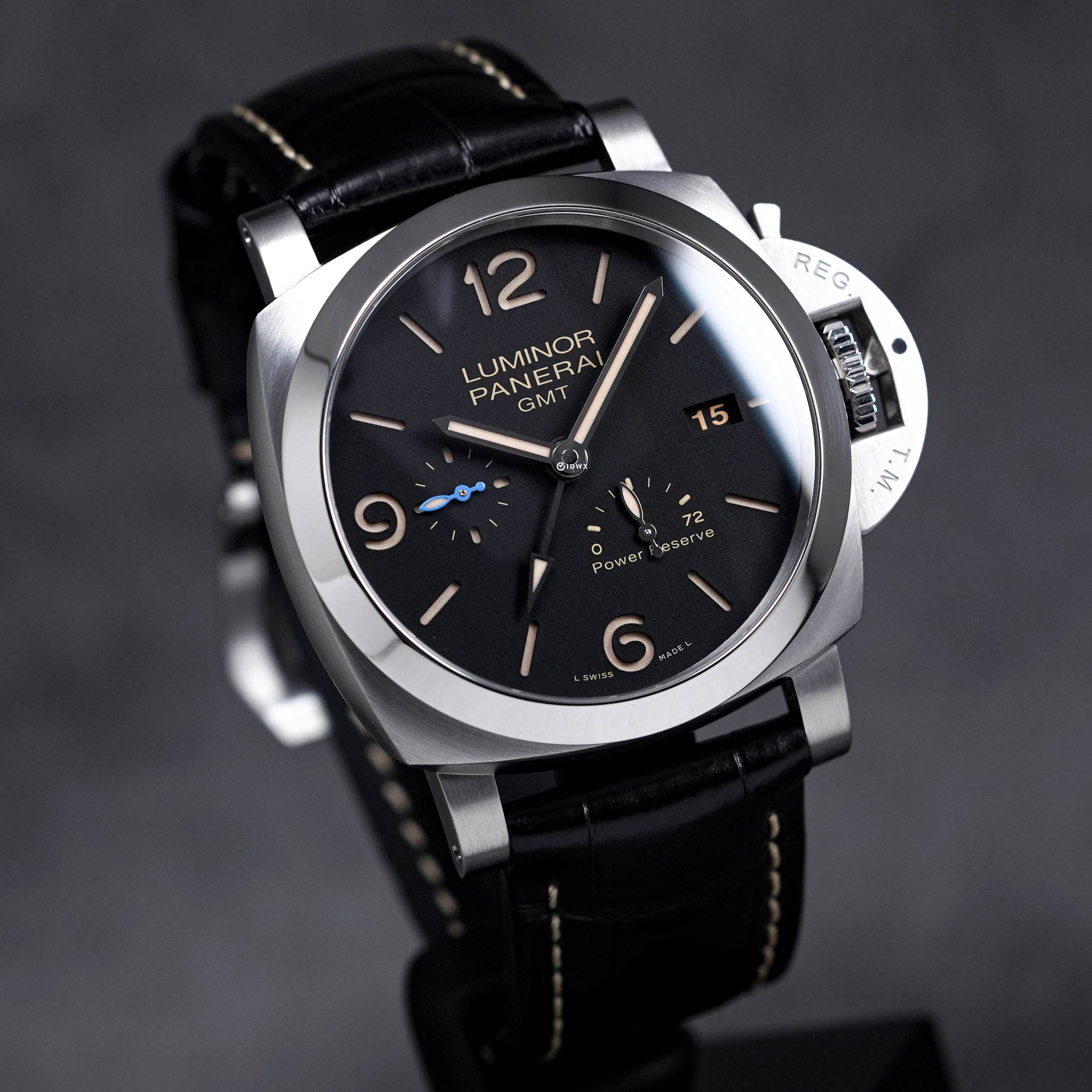 LUMINOR 1950 3 DAYS GMT POWER RESERVE BLACK DIAL PAM 1321 (2022)