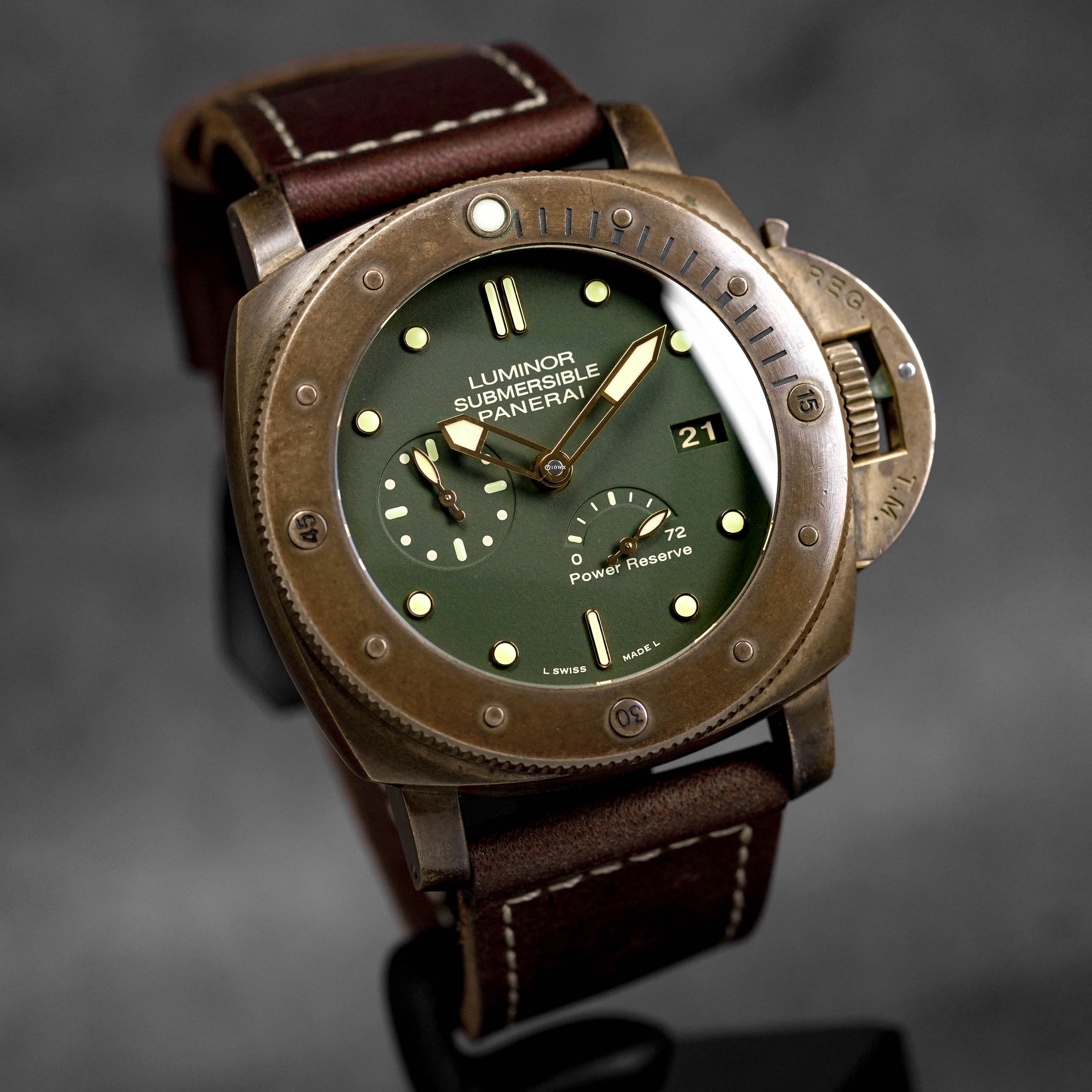 PANERAI LUMINOR SUBMERSIBLE 1950 3 DAYS BRONZO PAM 507 LIMITED EDITION UNDATED IDWX