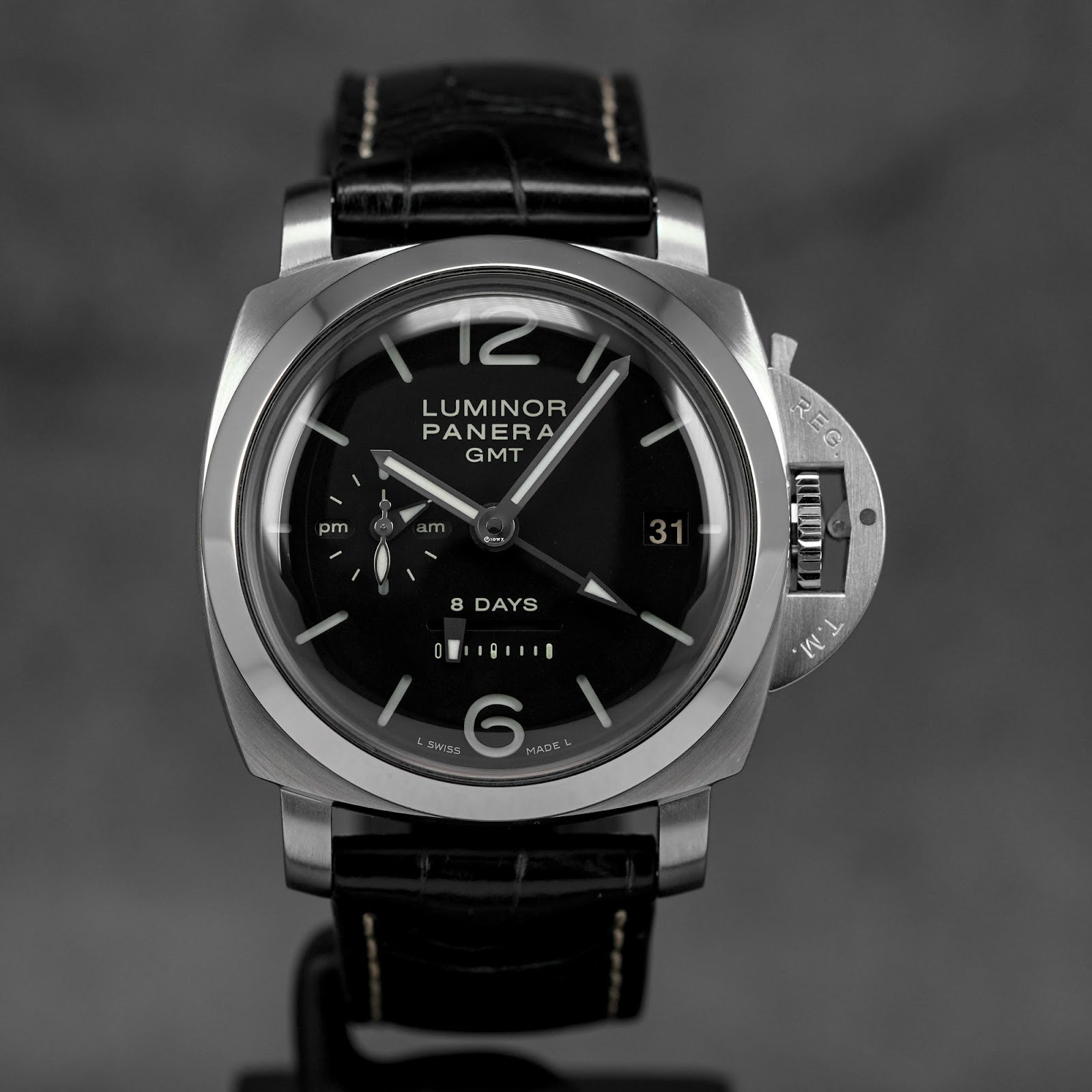 LUMINOR 1950 8 DAYS GMT 44MM BLACK DIAL PAM 233 (2013)