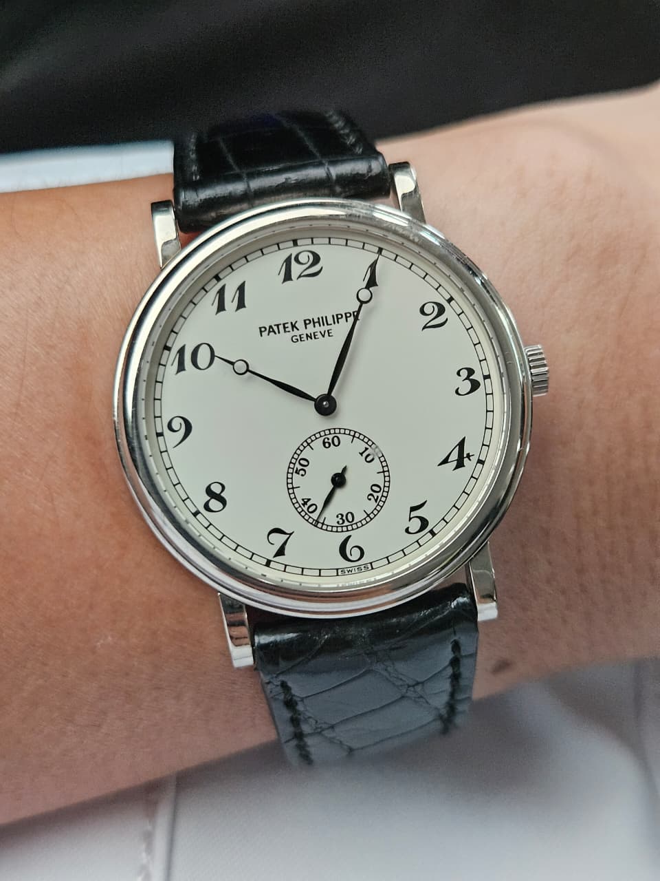 CALATRAVA 5022G WHITEGOLD SMALL SECONDS WHITE DIAL (2001)
