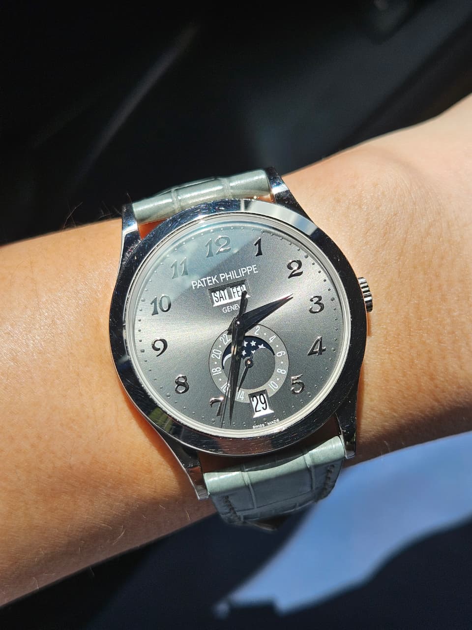 COMPLICATION ANNUAL CALENDAR MOONPHASE WHITEGOLD GREY DIAL (2018)