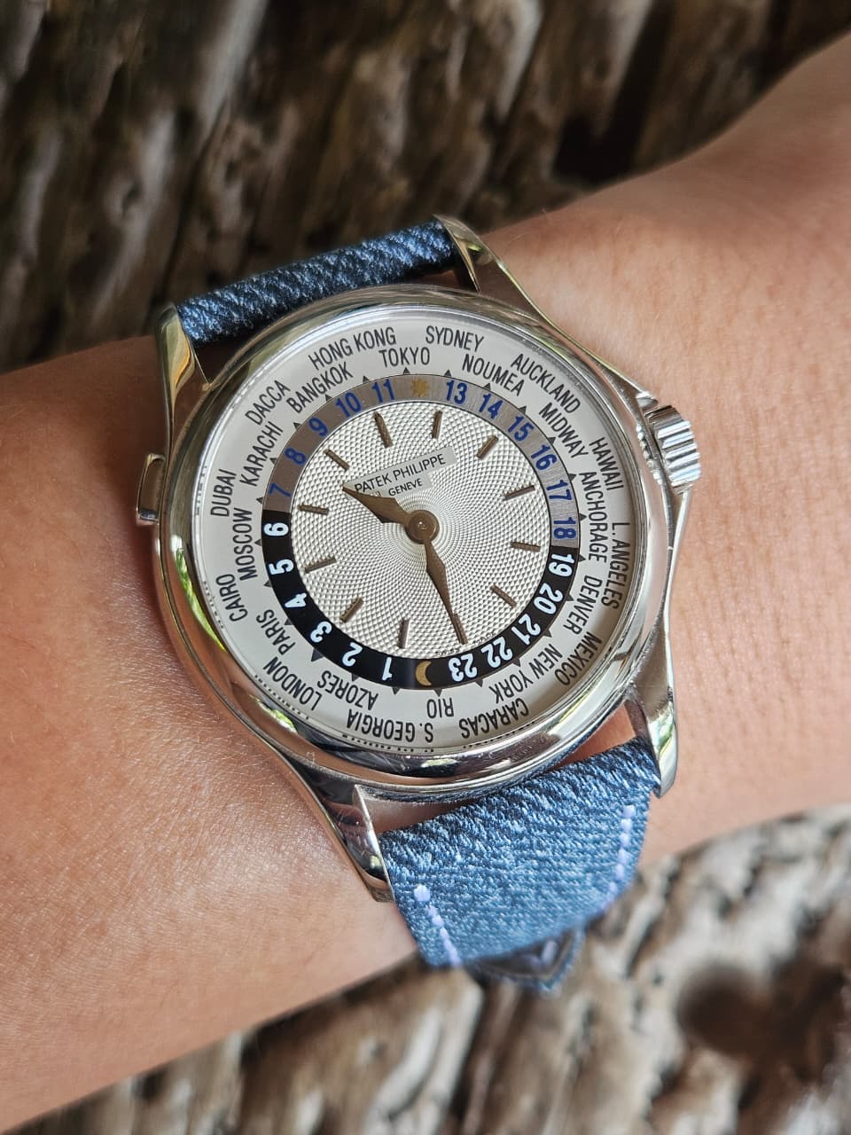 COMPLICATIONS 5110G WHITEGOLD WORLD TIME SILVER DIAL (2001)