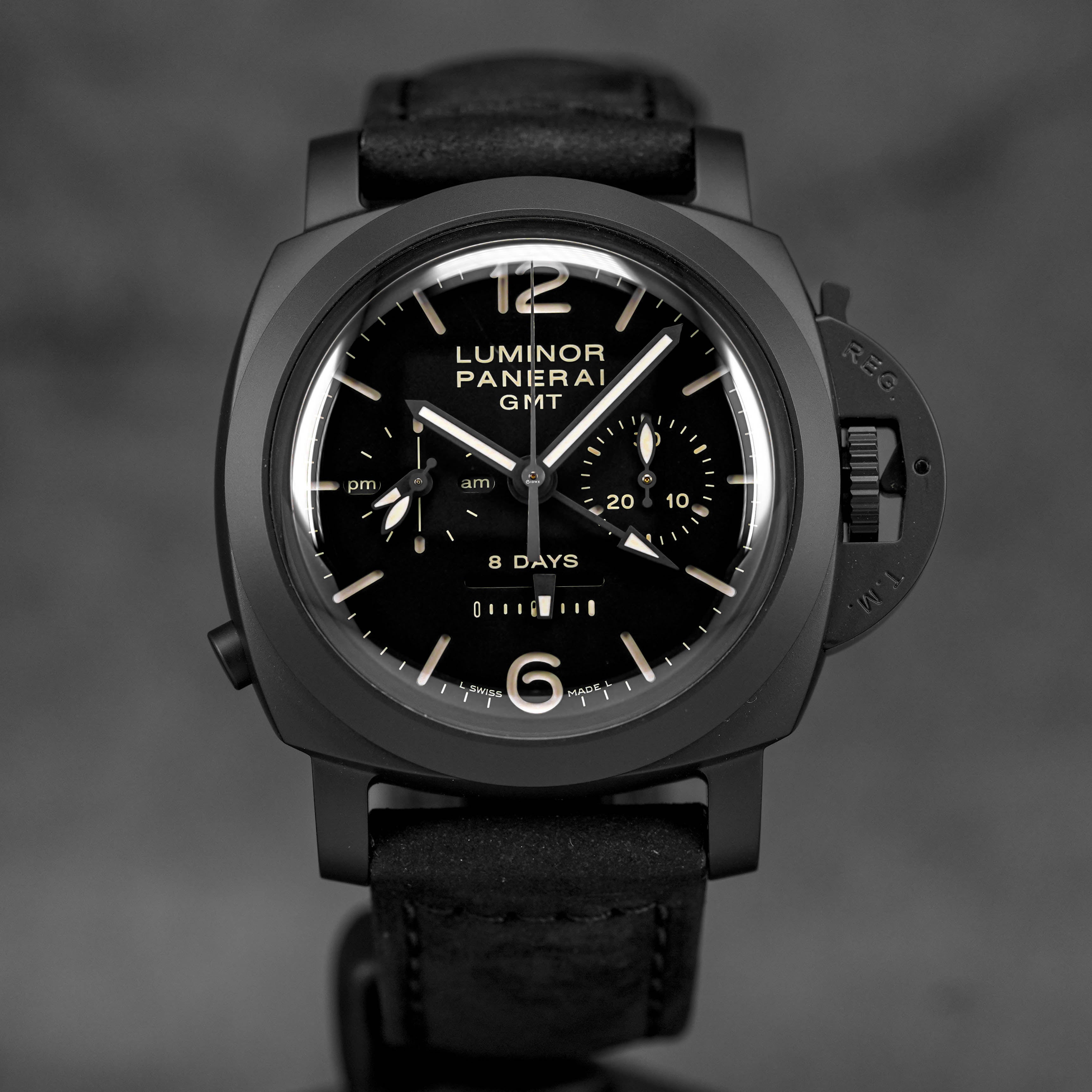PANERAI LUMINOR 1950 DAYS CHRONO MONOPULSANTE GMT 44MM BLACK