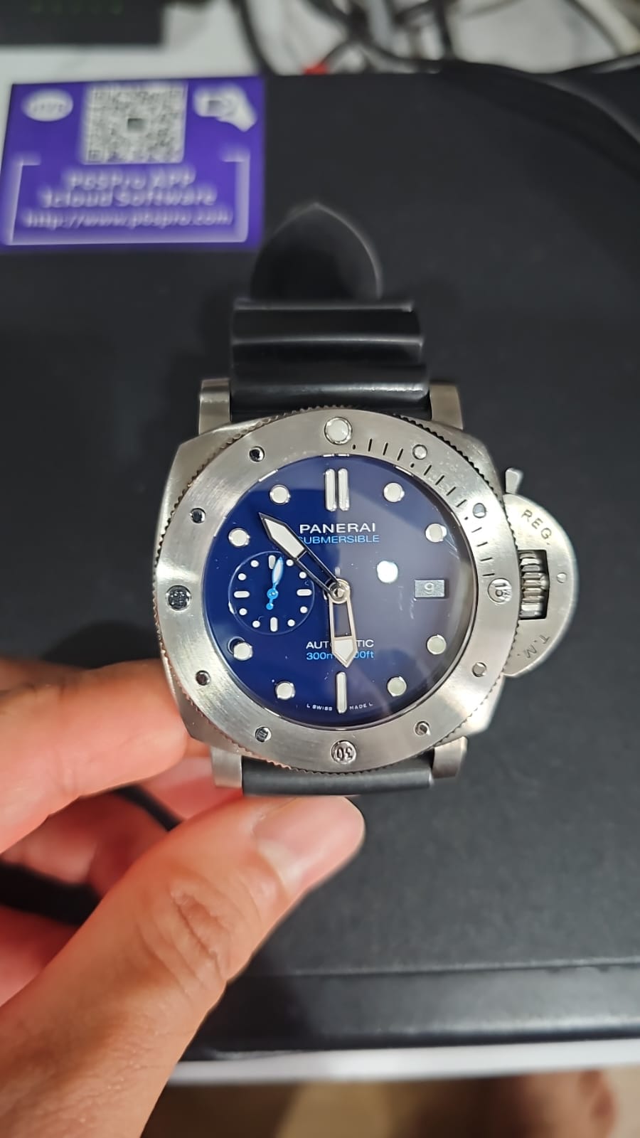 LUMINOR SUBMERSIBLE 1950 3 DAYS TITANIUM BMG-TECH BLUE DIAL PAM 692 (2019)