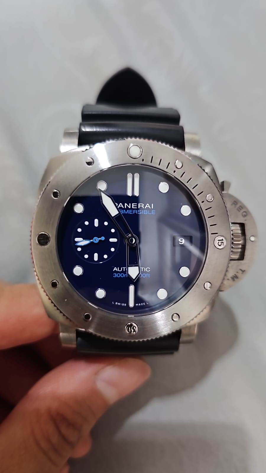 LUMINOR SUBMERSIBLE 1950 3 DAYS TITANIUM BMG-TECH BLUE DIAL PAM 692 (2019)