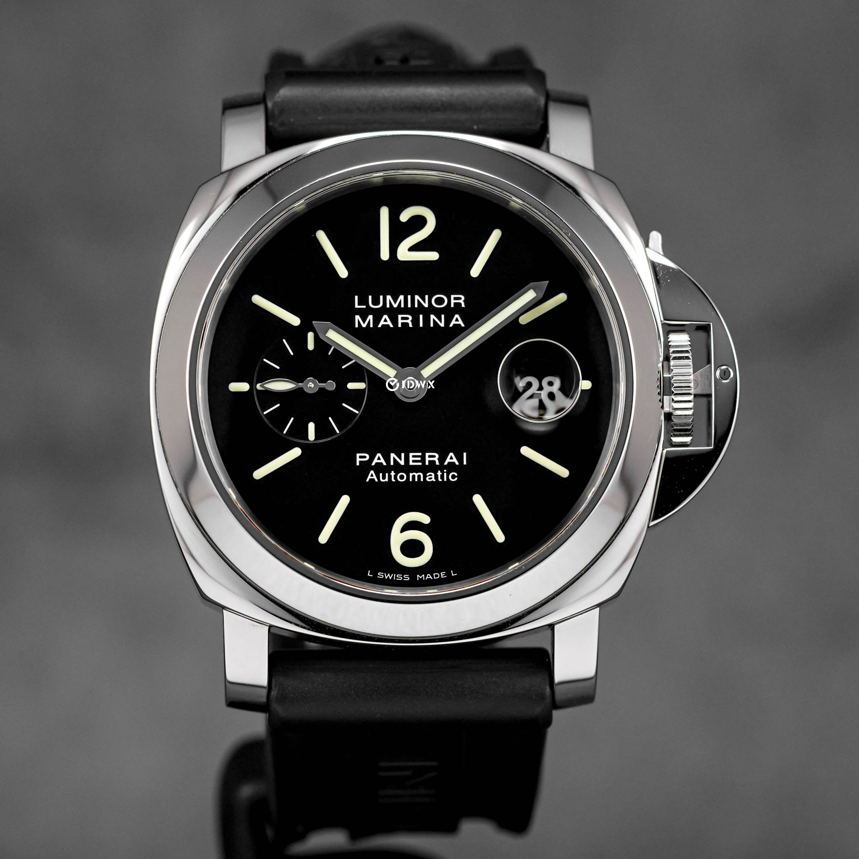 PANERAI LUMINOR MARINA 44MM STEEL BLACK DIAL PAM 104 2016 IDWX