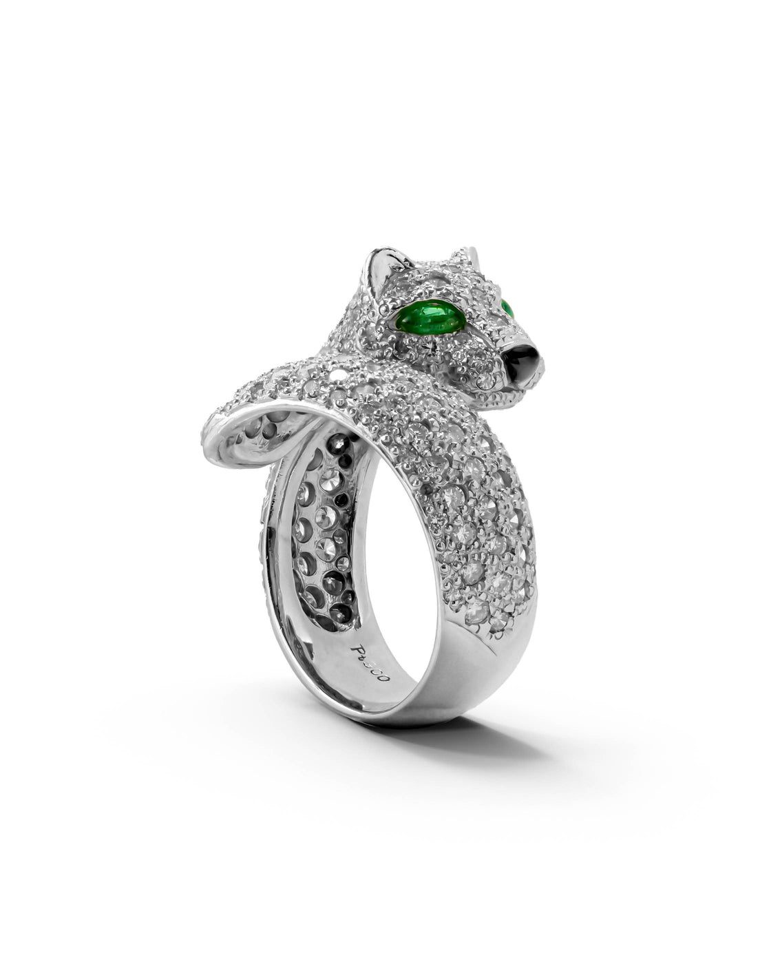 PANTHER WHITEGOLD RING NATURAL DIAMOND