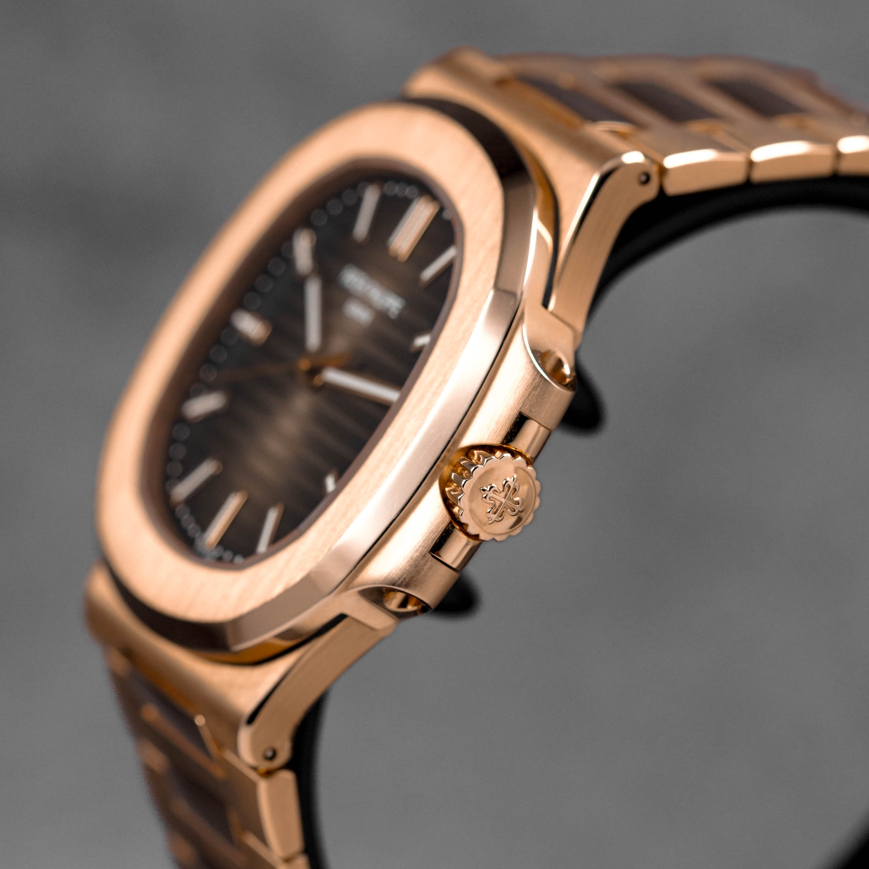 Patek Nautilus Rose Gold Black Dial PATEK PHILIPPE NAUTILUS 5711