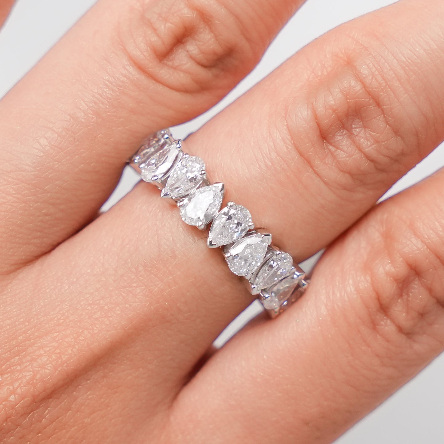 Pear Eternity Ring