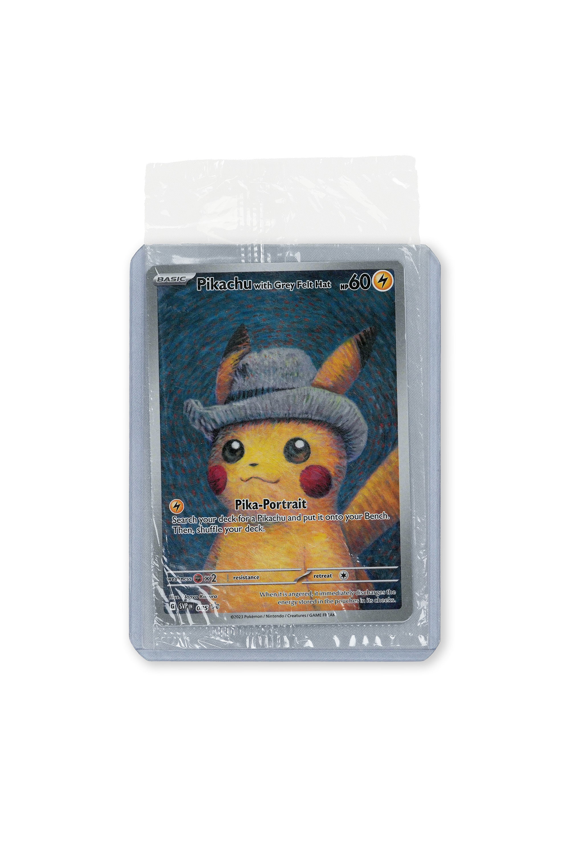 RAW PROMO PIKACHU WITH GREY FELT HAT POKEMON X VAN GOGH (2023)