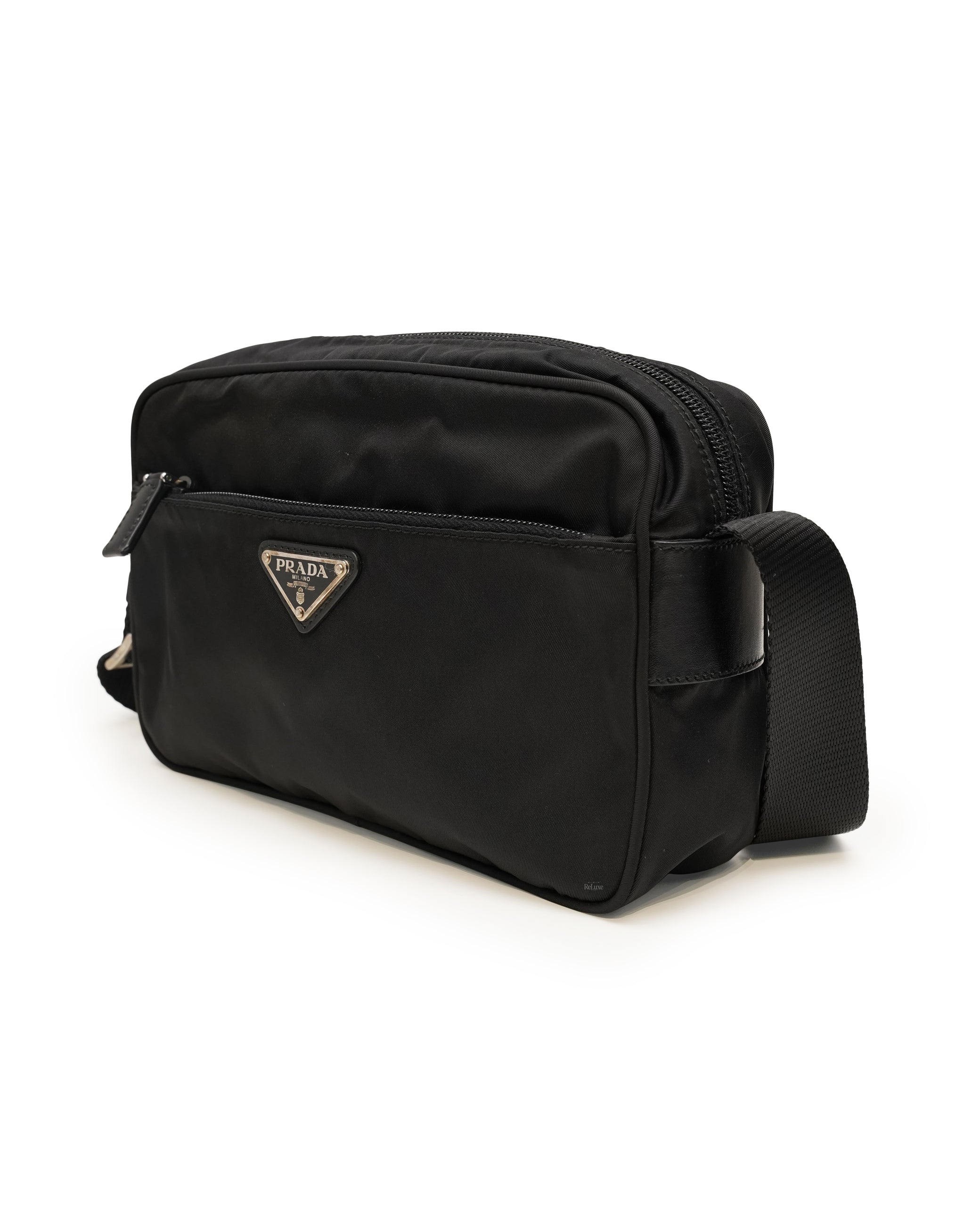 PRADA TESSUTO NYLON SHOULDER BAG IN BLACK - IDWX