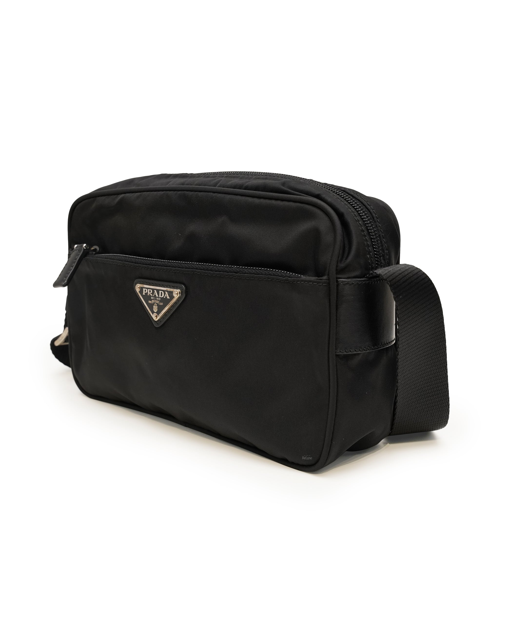 TESSUTO NYLON SHOULDER  BAG IN BLACK