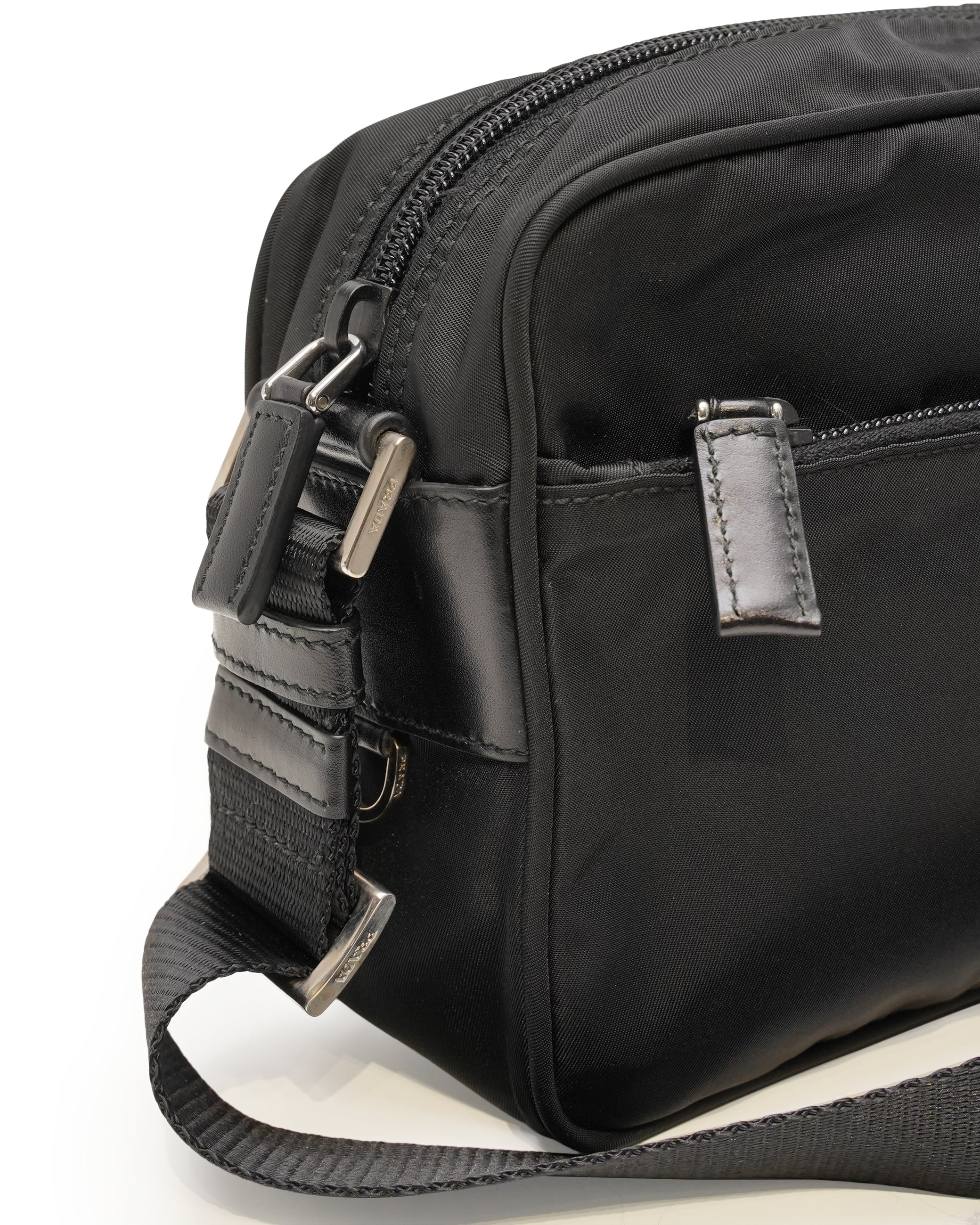 TESSUTO NYLON SHOULDER  BAG IN BLACK