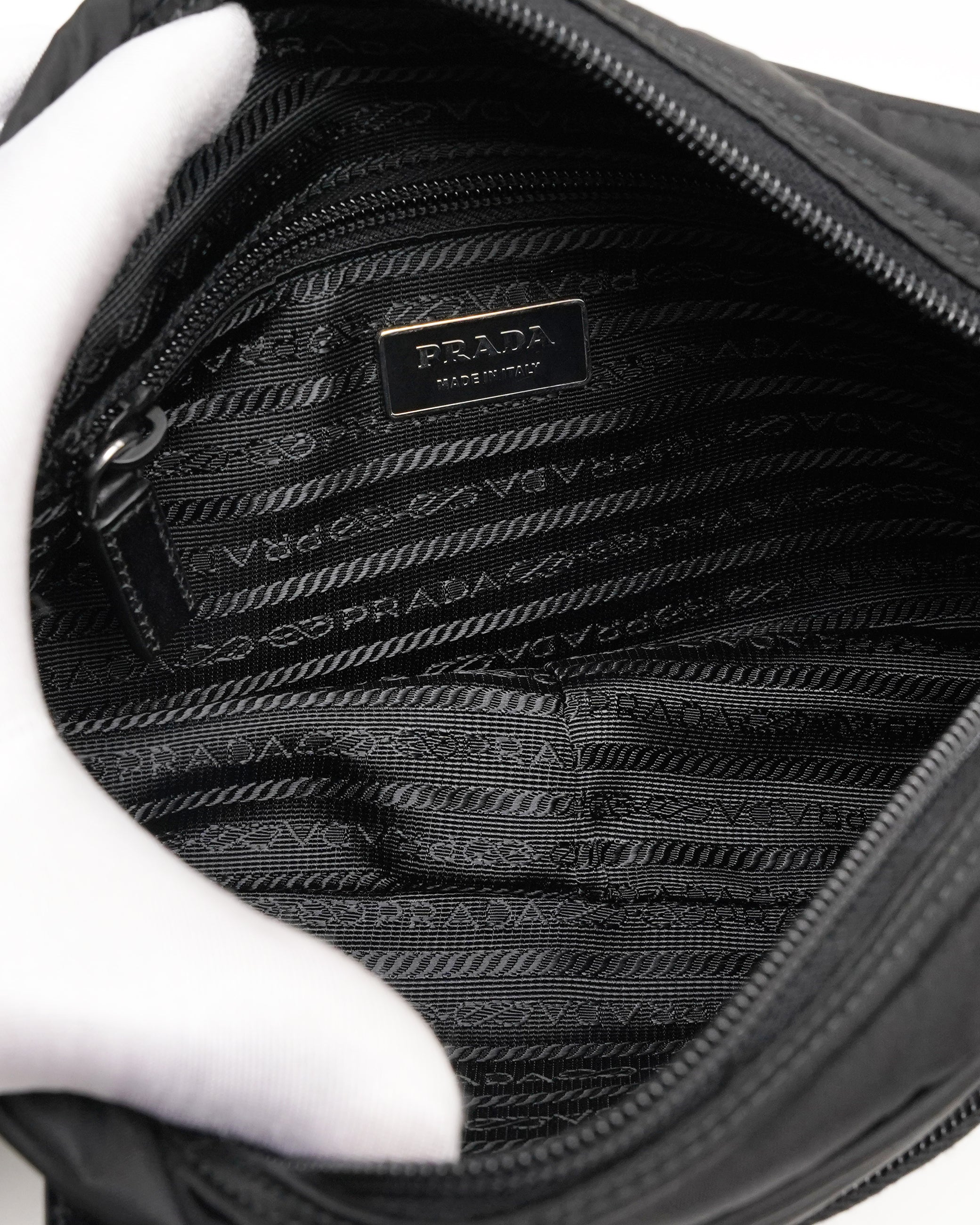 TESSUTO NYLON SHOULDER  BAG IN BLACK