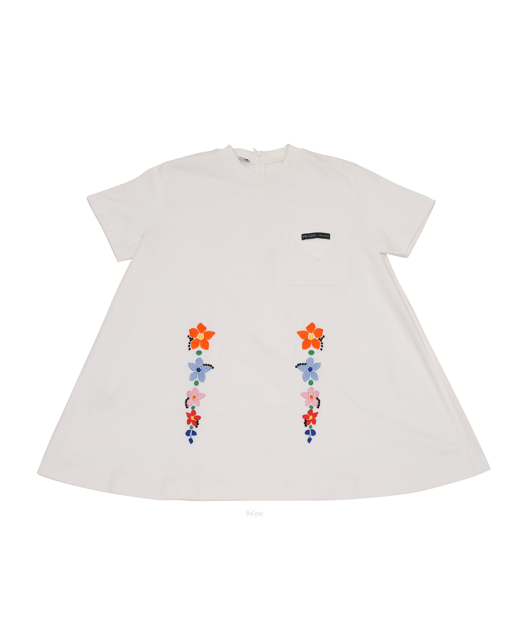 T-SHIRT WITH FLOWERS WOMEN WHITE SIZE IT 44