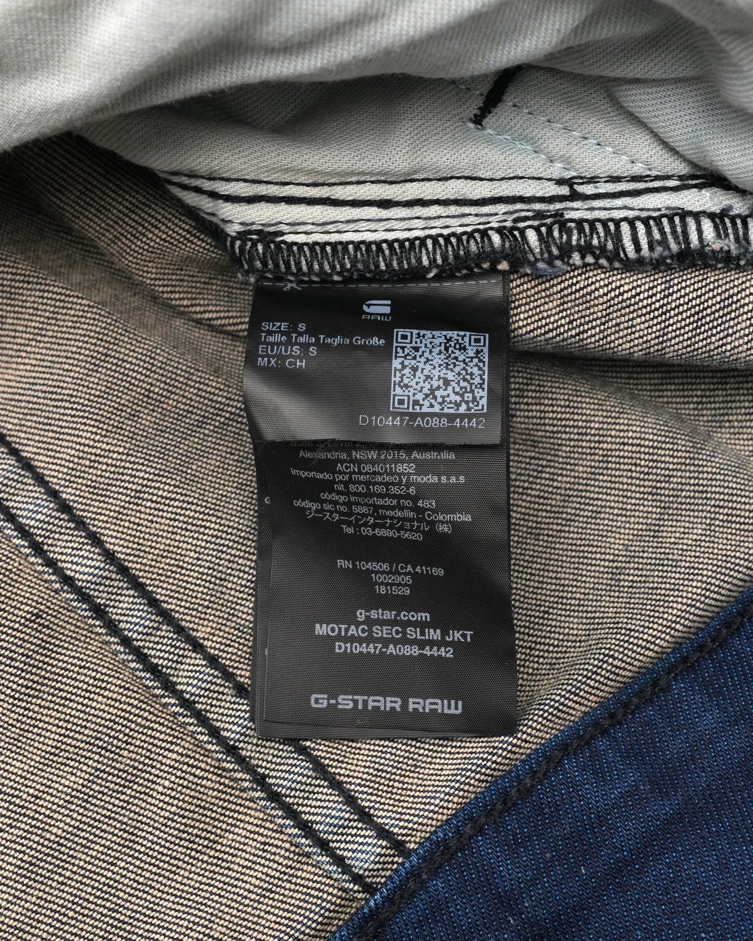 MOTAC SEC SLIM RAW DENIM JACKET