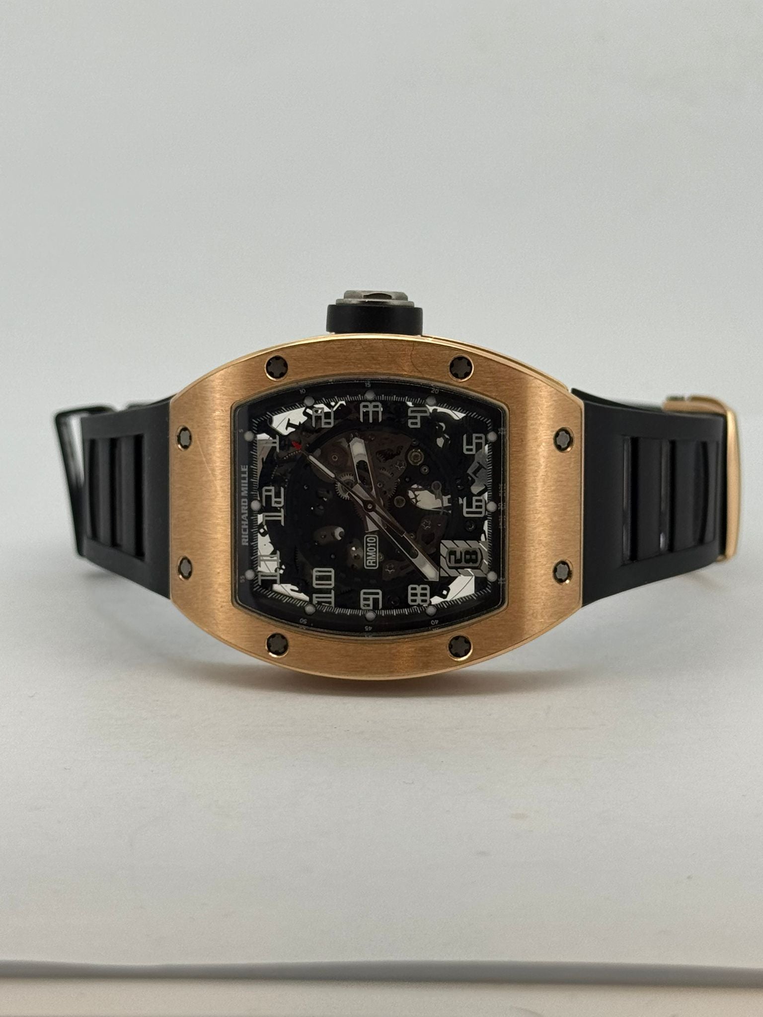 RICHARD MILLE RM 010 ROSEGOLD BLACK RUBBER STRAP (2012)