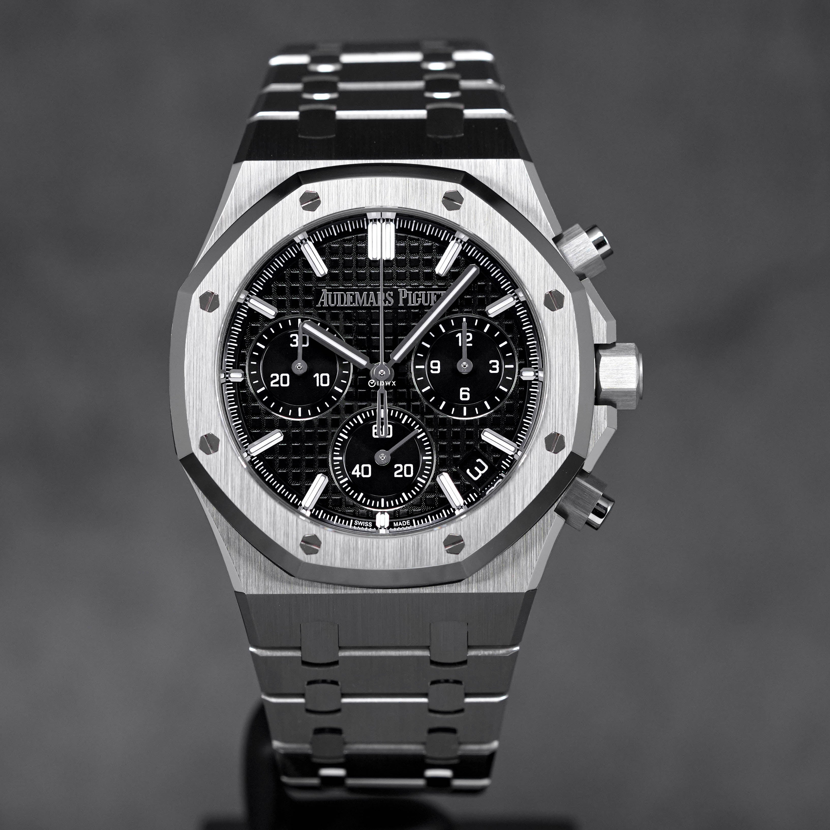 Ap royal oak chronograph black sale