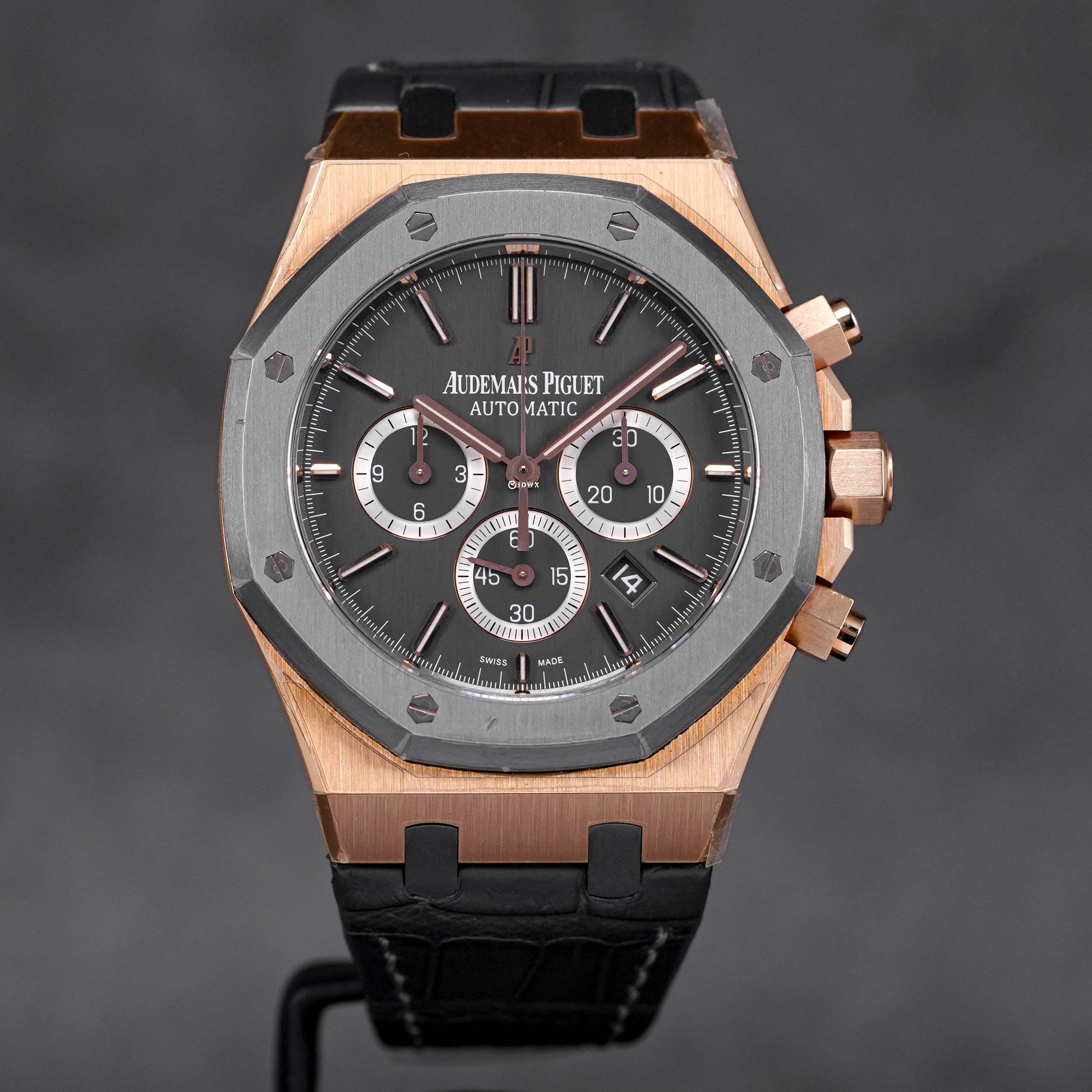 AUDEMARS PIGUET ROYAL OAK CHRONOGRAPH 41MM LEO MESSI ROSEGOLD TANTALUM BEZEL LIMITED EDITION WATCH ONLY IDWX