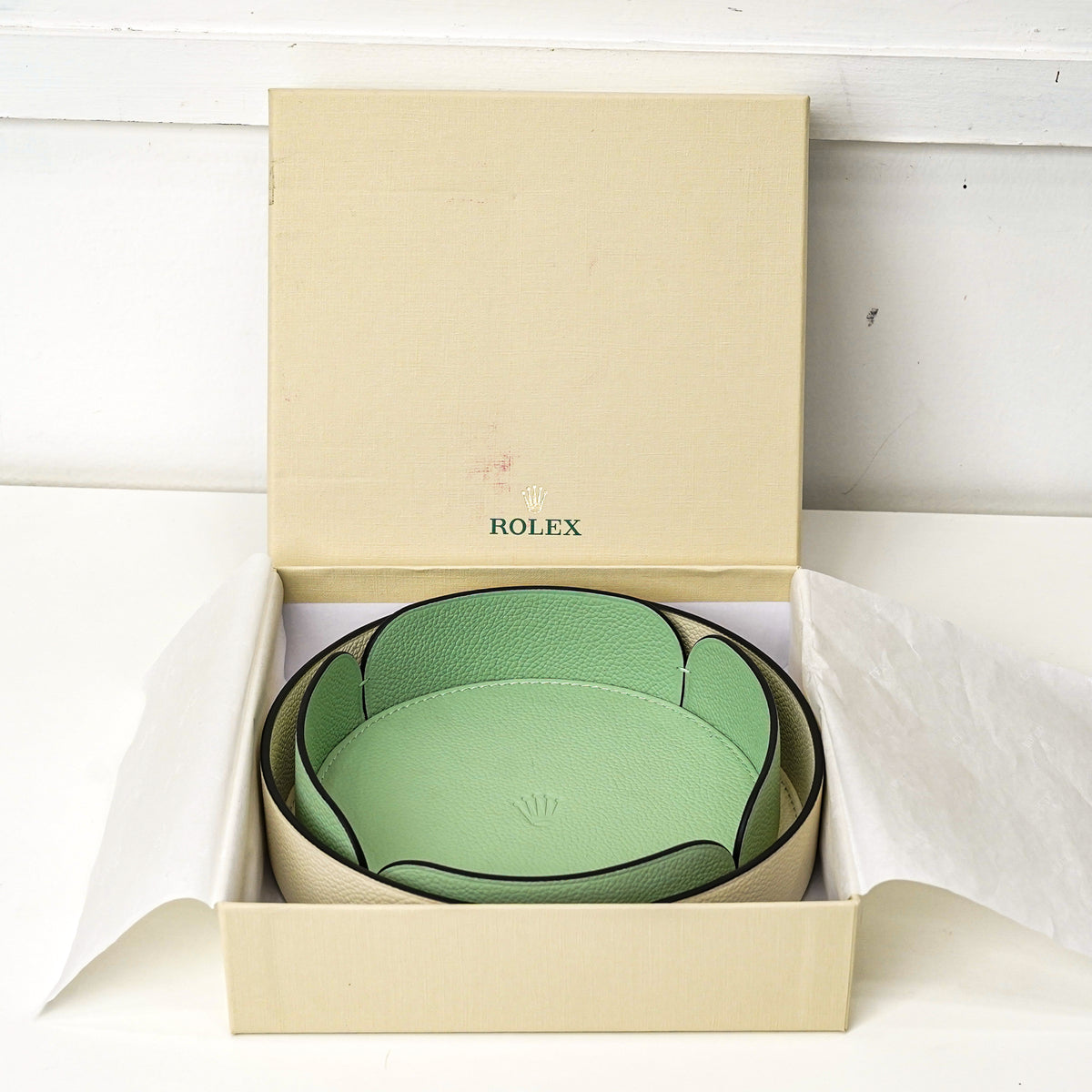 2 SET LEATHER TRAY