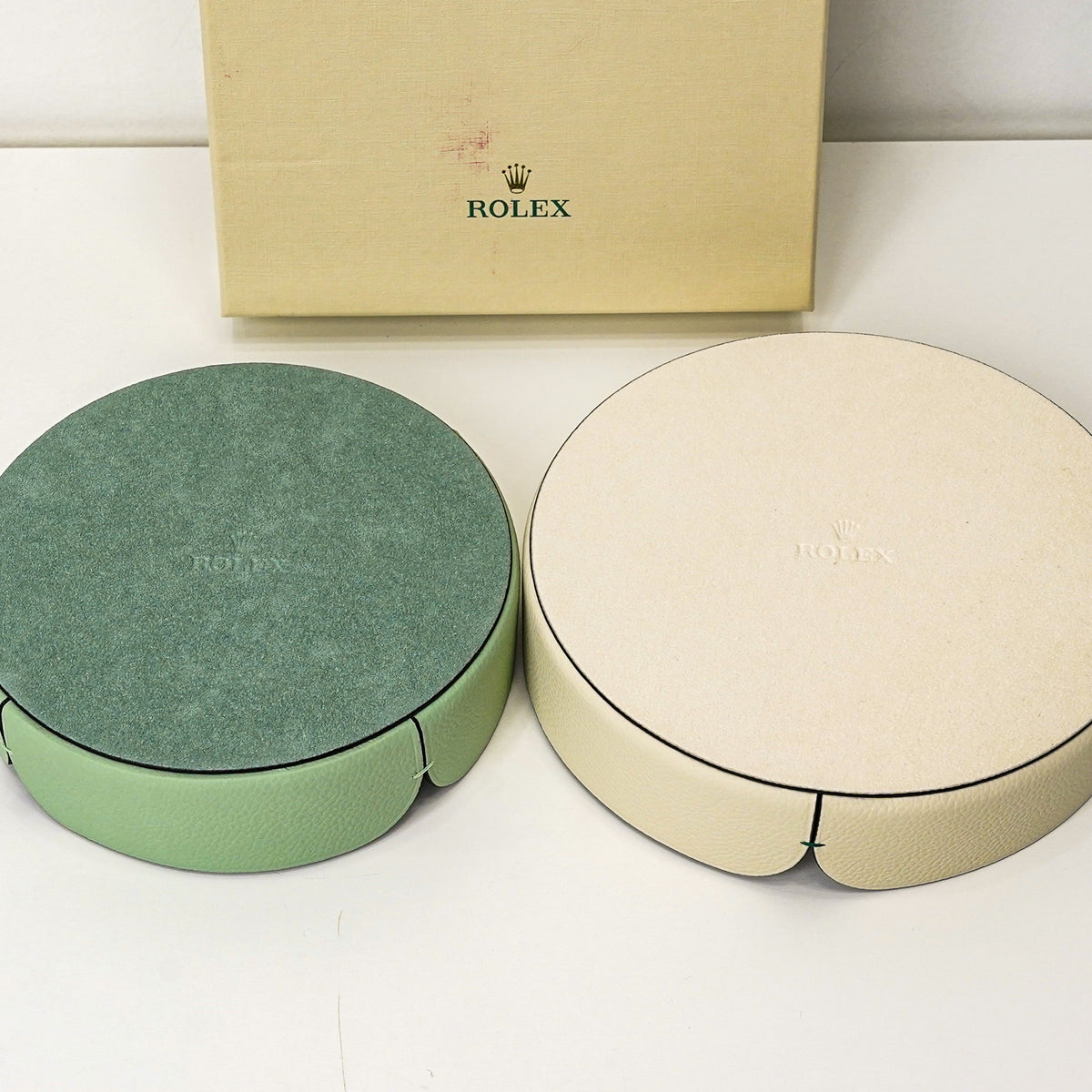 2 SET LEATHER TRAY