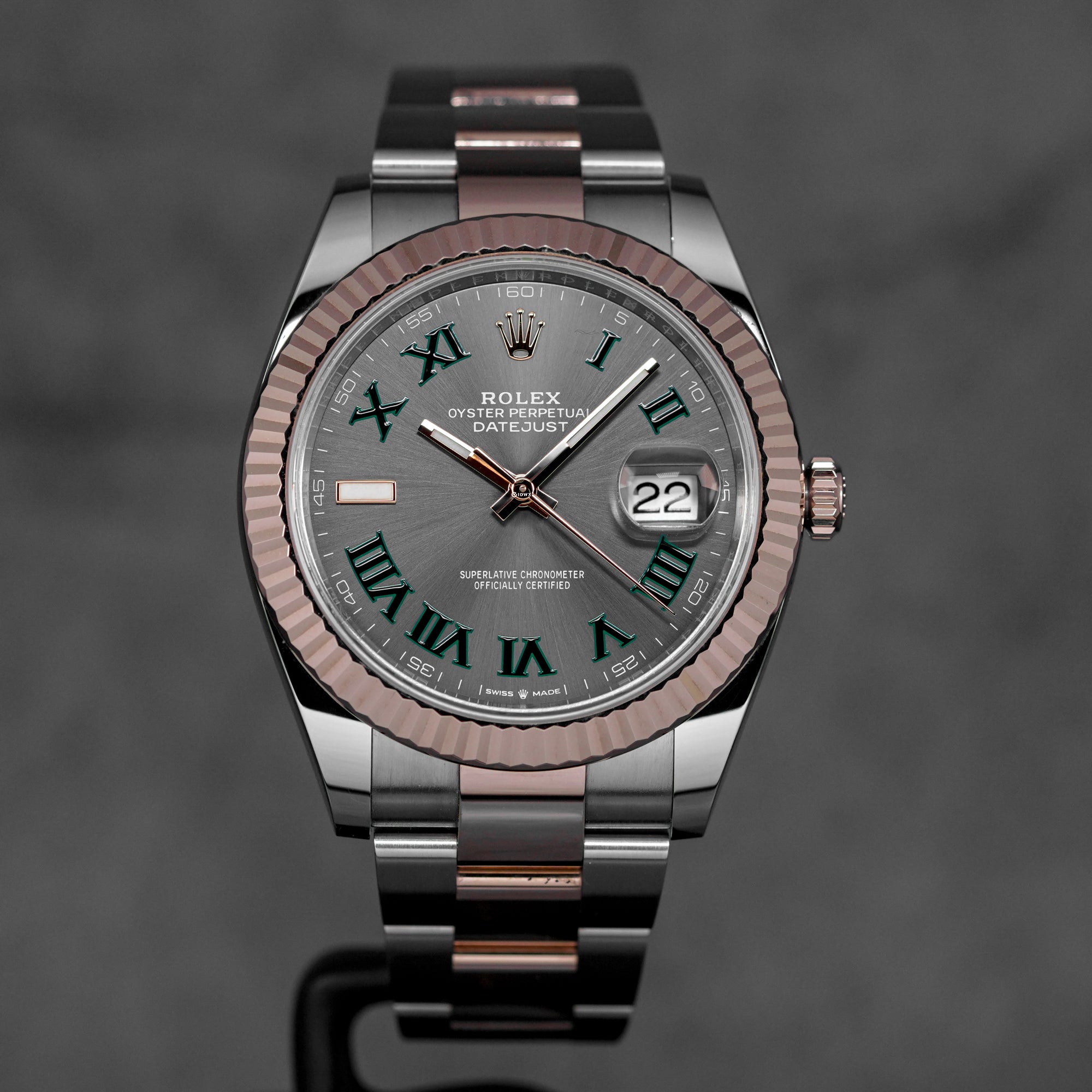 DATEJUST 41MM TWOTONE ROSEGOLD WIMBLEDON DIAL (2022)
